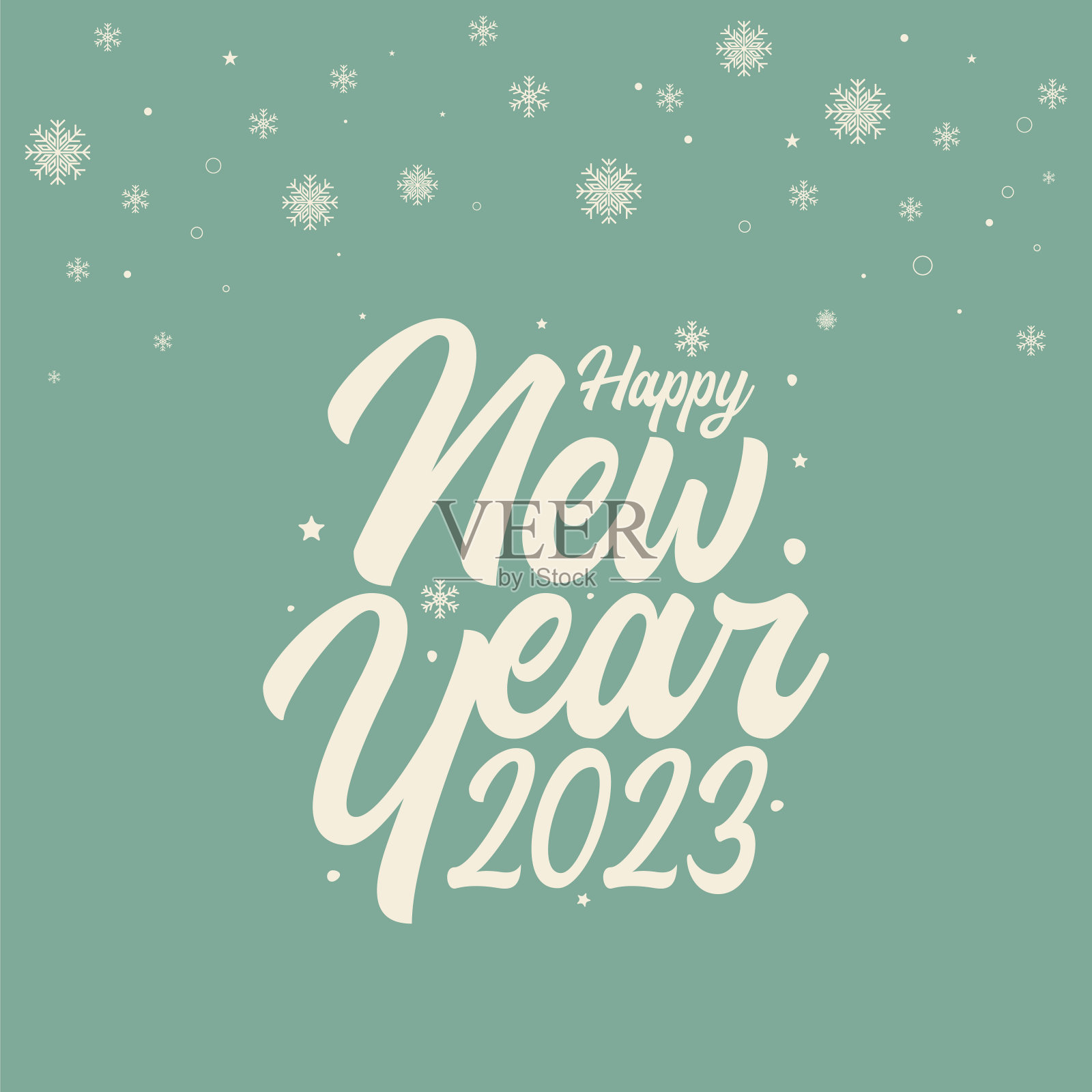 2023. 新年快乐。抽象数字矢量插图。节日设计为贺卡，徽章，邀请，日历等矢量股票插图插画图片素材