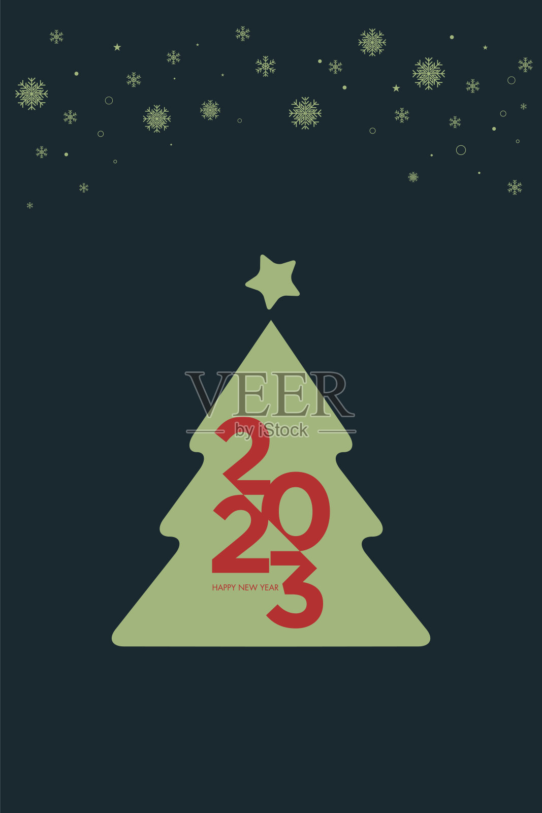 2023. 新年快乐。抽象数字矢量插图。节日设计为贺卡，徽章，邀请，日历等矢量股票插图插画图片素材