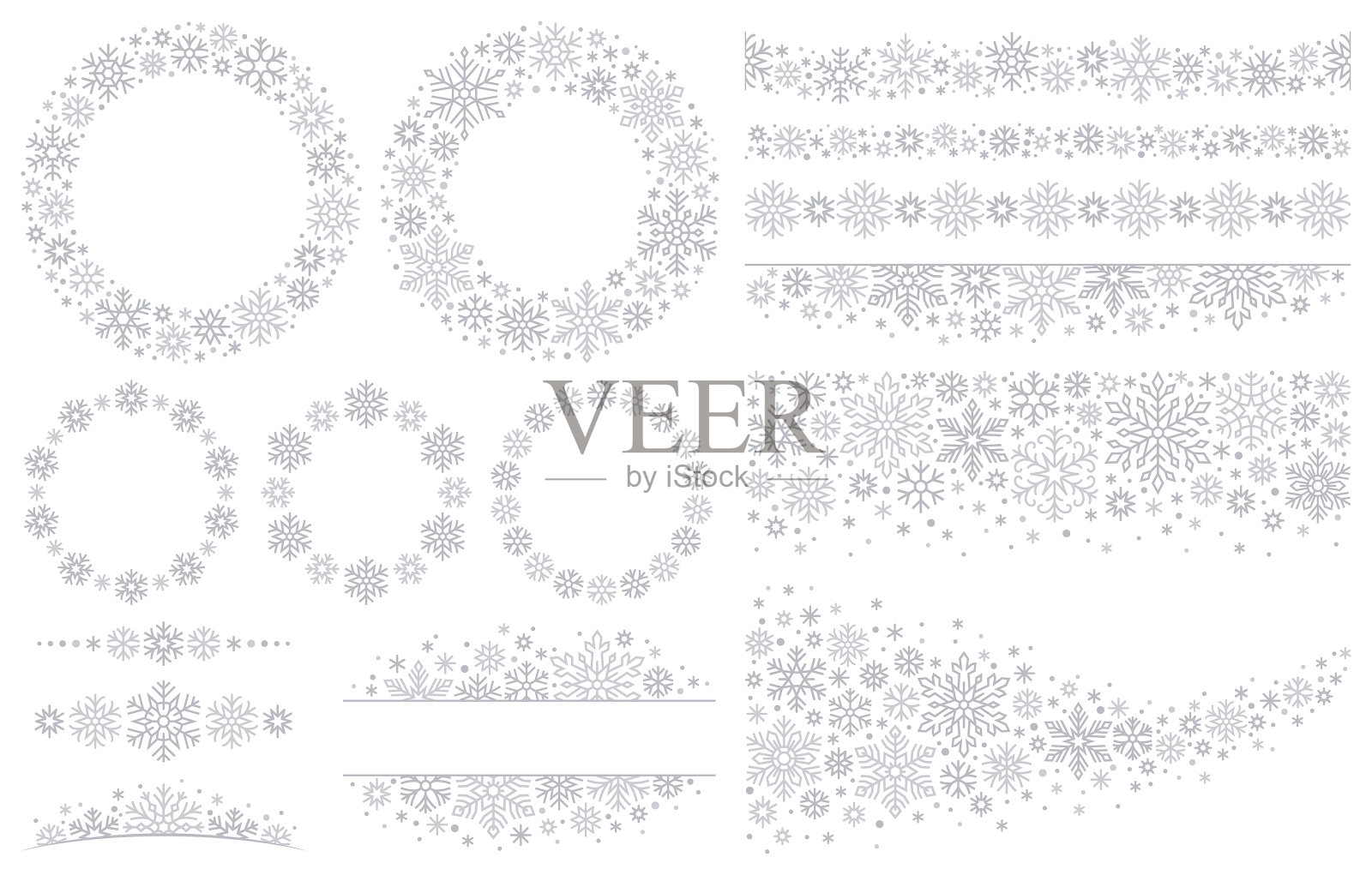 雪花插画图片素材