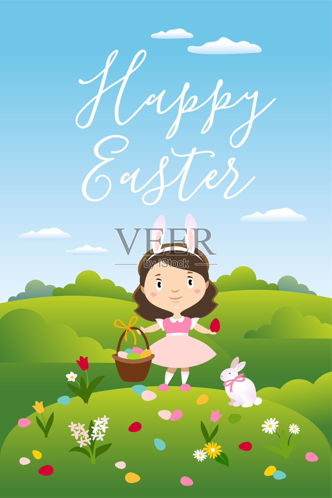 蛋狩猎插画图片素材