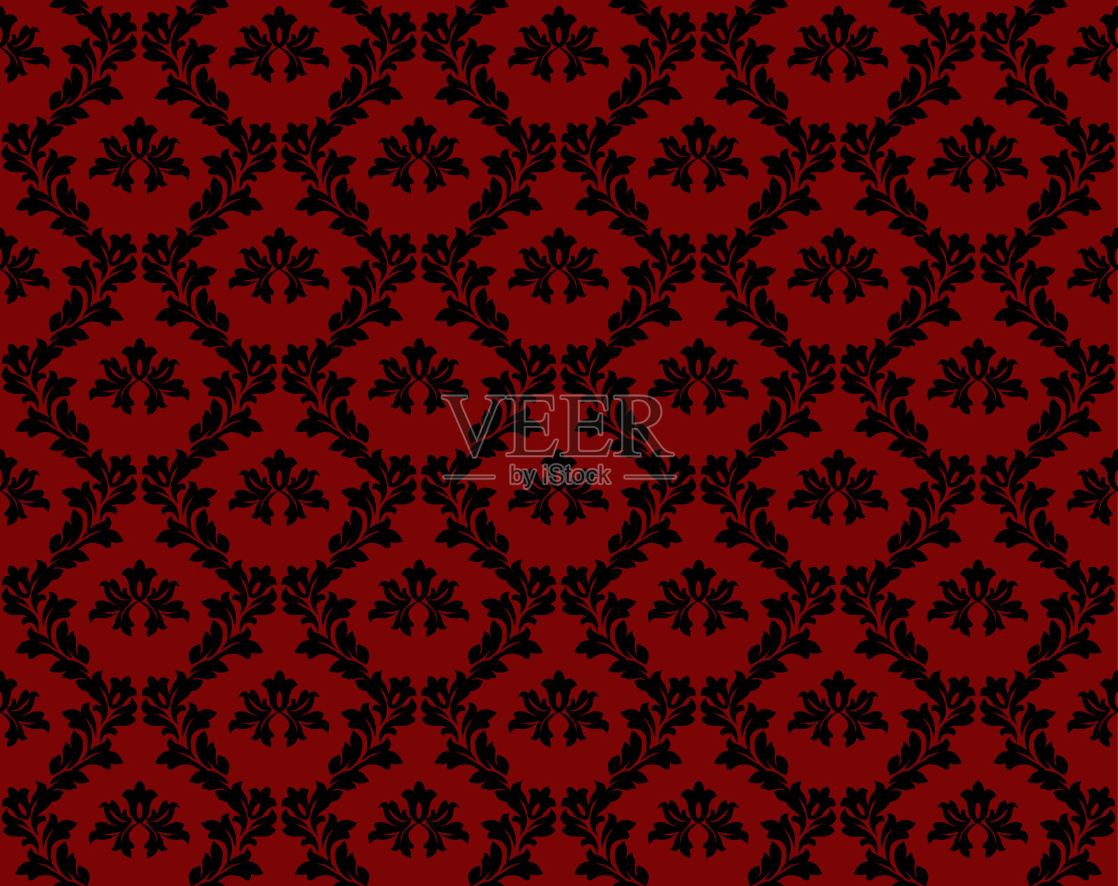 红色锦缎豪华装饰纺织图案插画图片素材