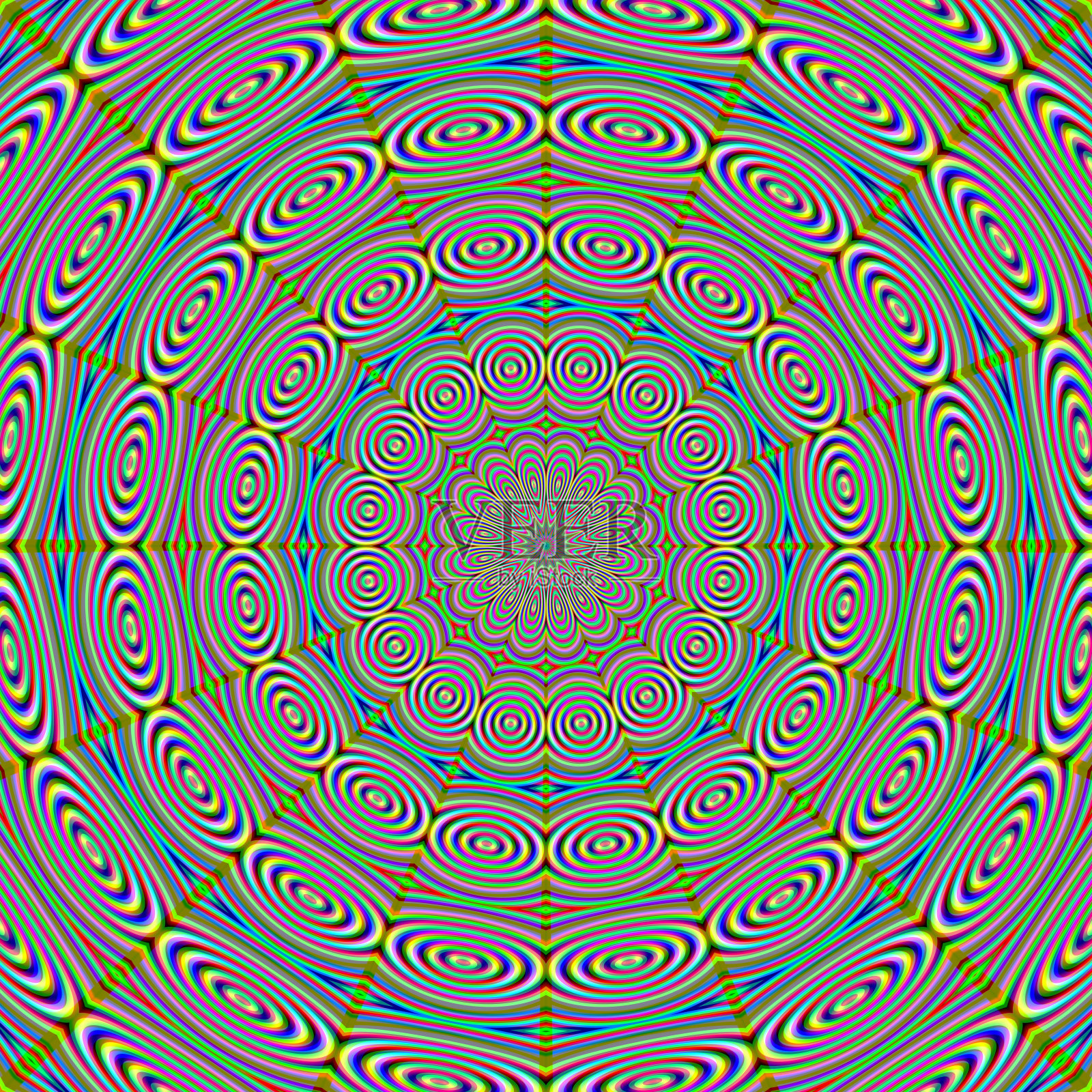 连接同心圆图案插画图片素材