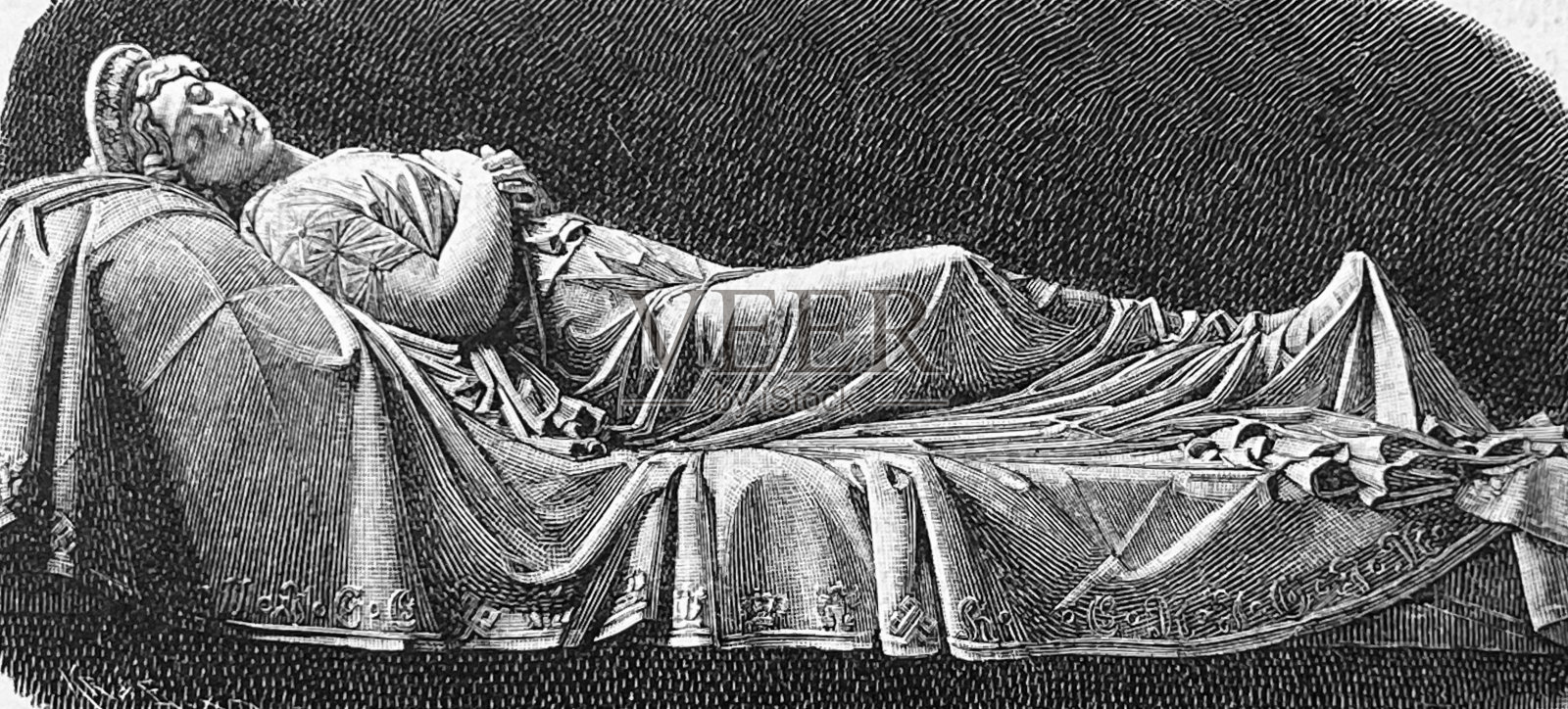 夏洛滕堡陵墓里的路易丝女王纪念碑插画图片素材