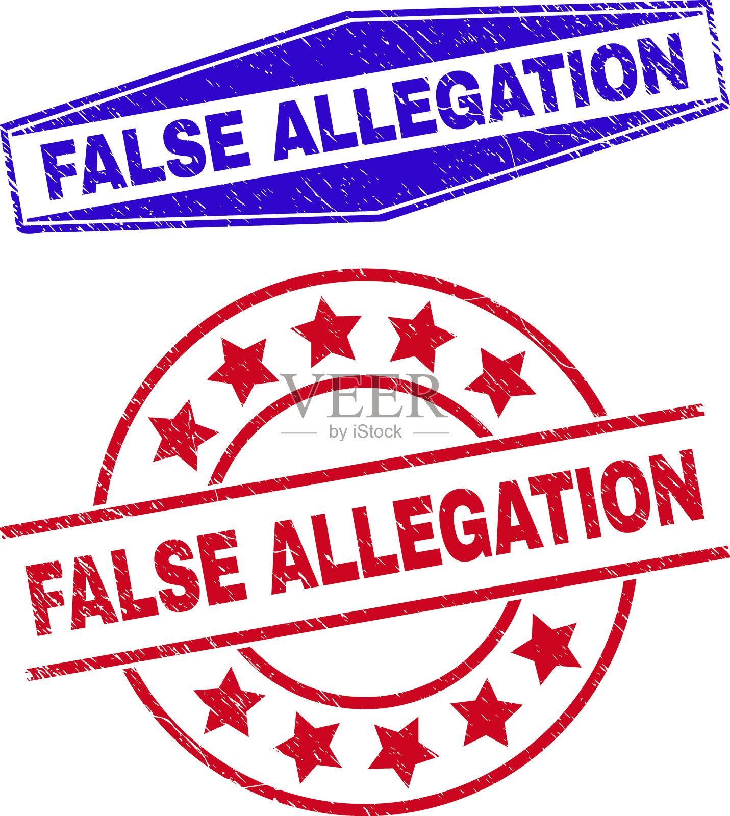 虚假指控划伤了徽章插画图片素材