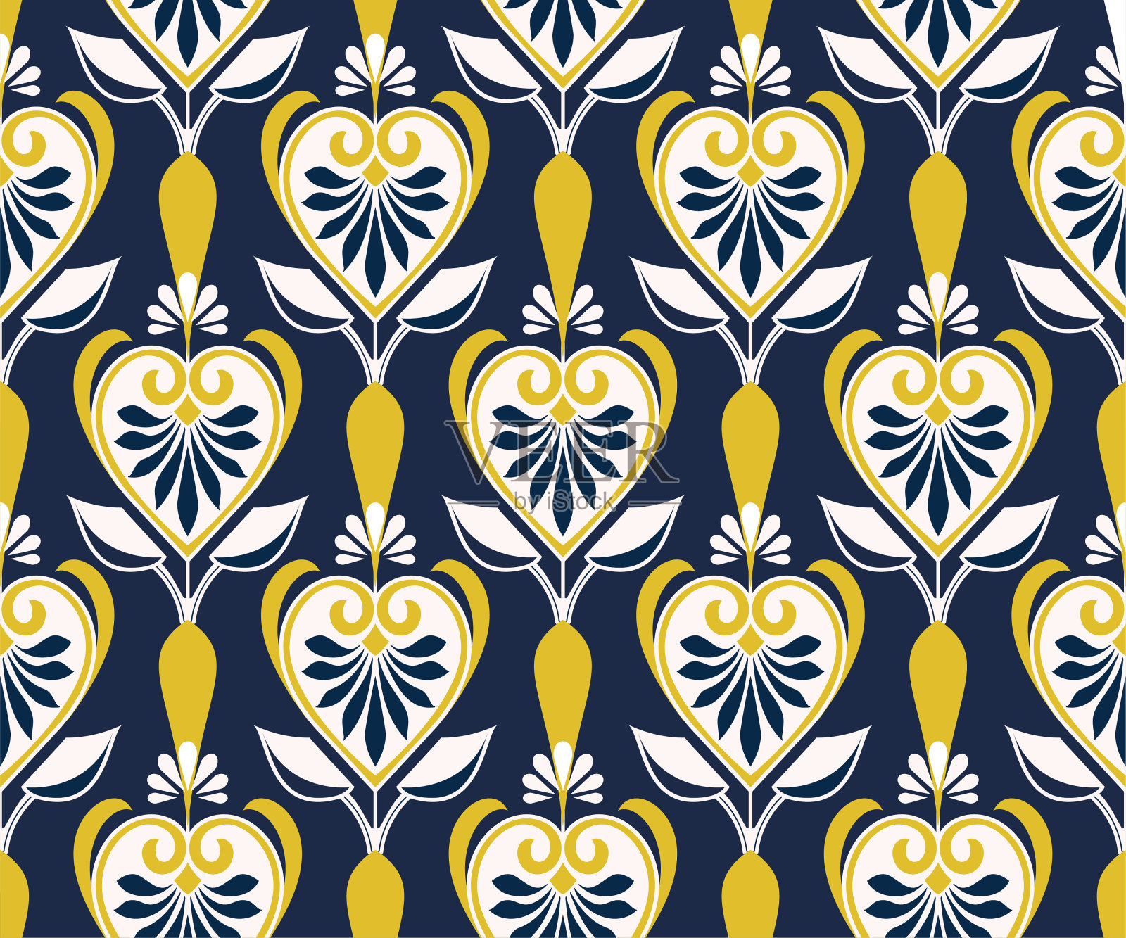 无缝花卉图案插画图片素材