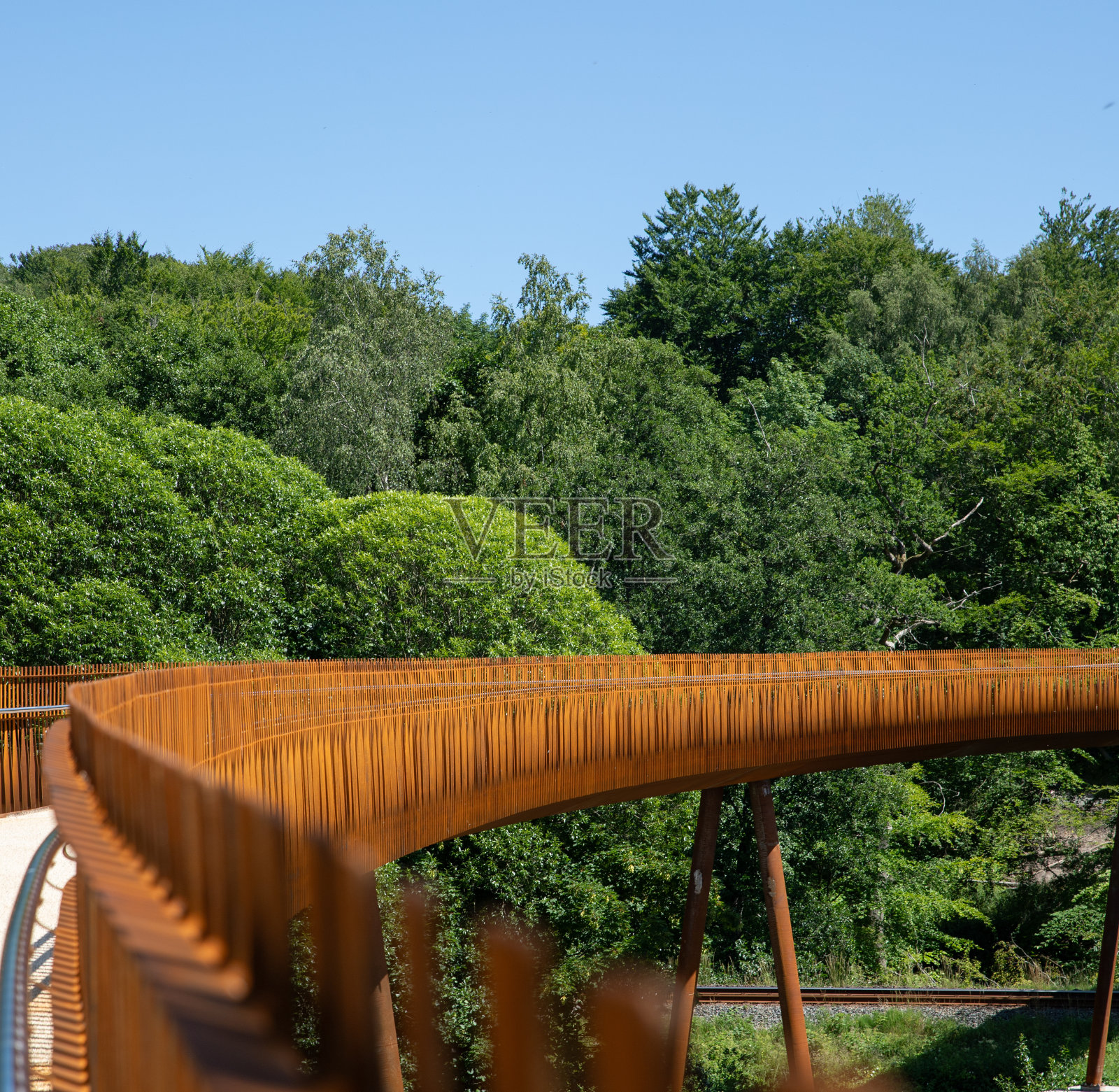 丹麦韦耶勒的格雷斯达伦新桥照片摄影图片