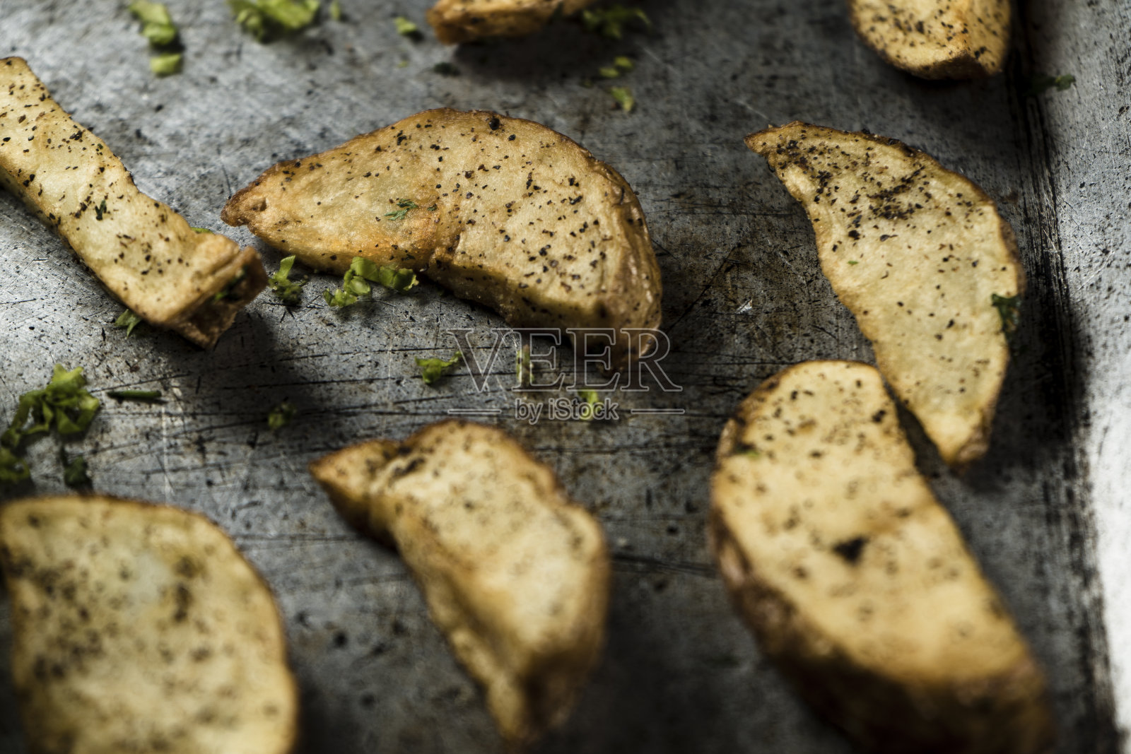 托盘上的乡村薯条照片摄影图片