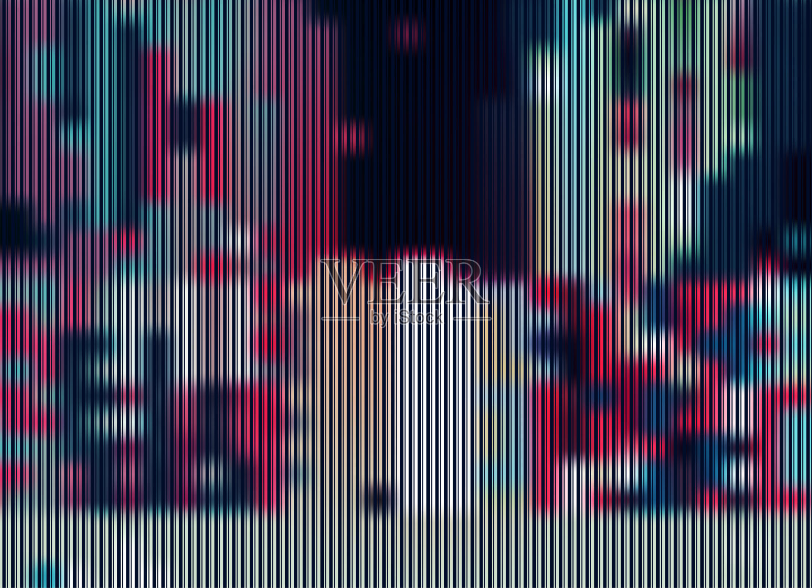 抽象故障霓虹灯未来概念赛博朋克旗帜背景插画图片素材