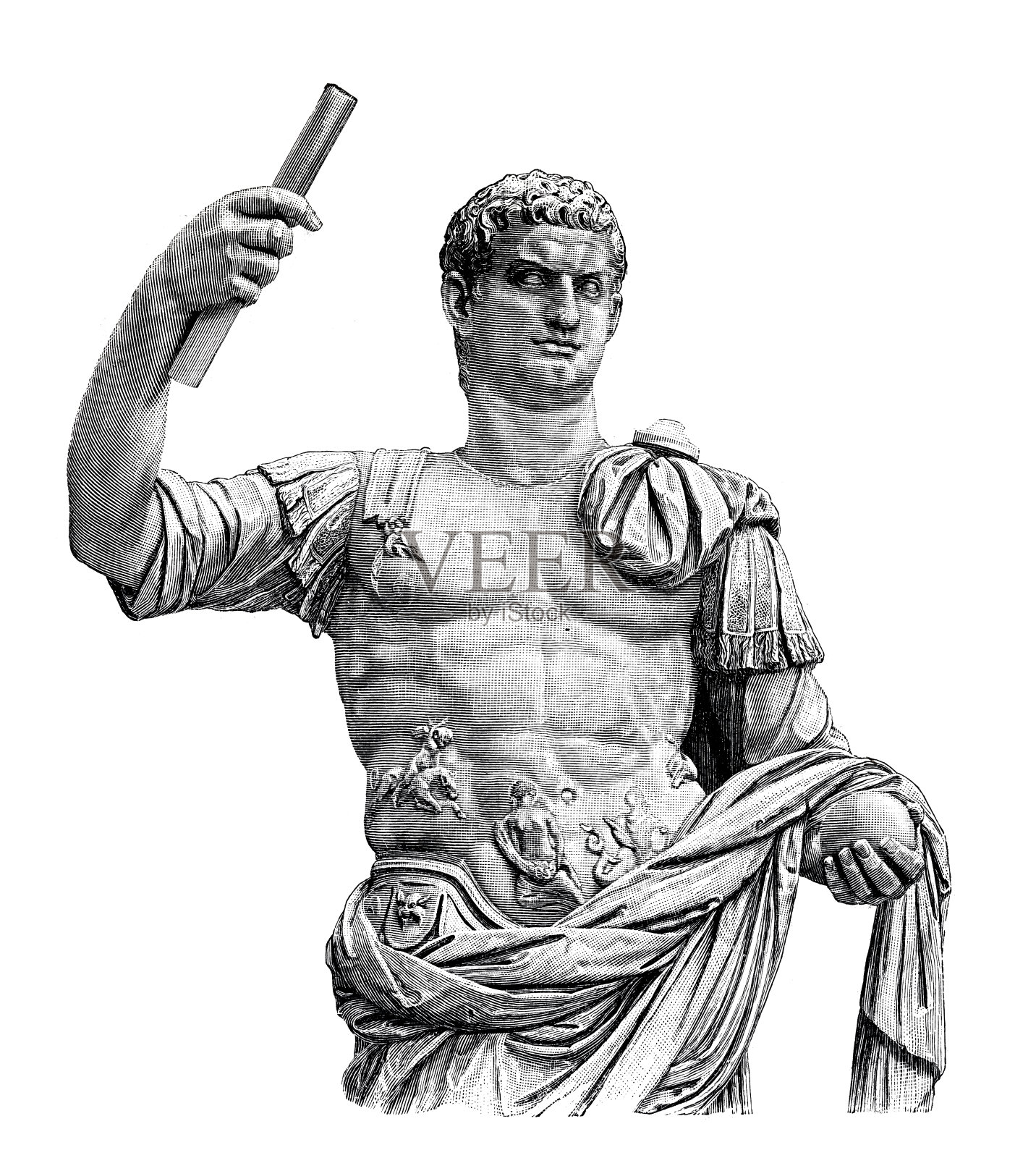 图密善,罗马皇帝插画图片素材