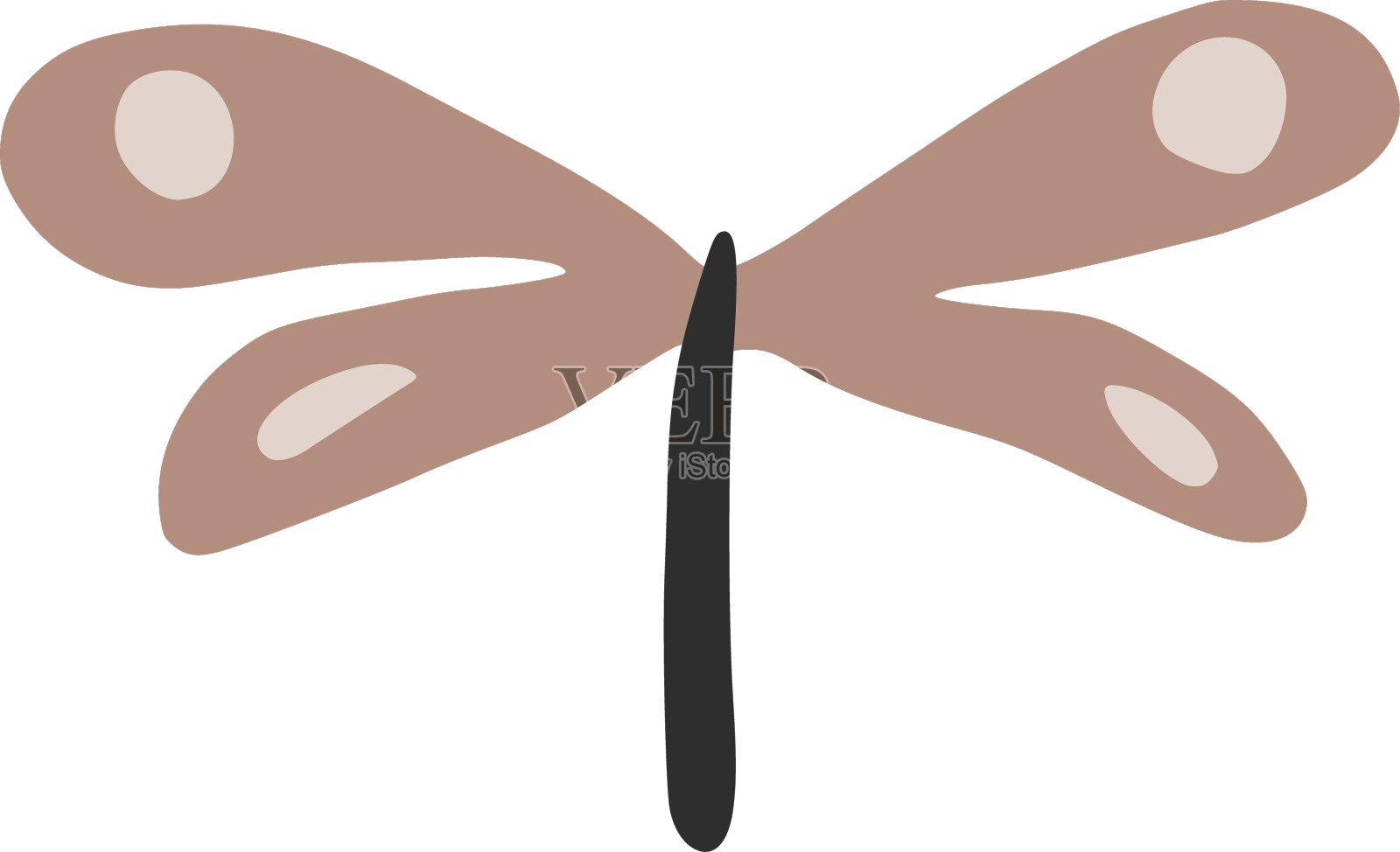 可爱的蜻蜓涂鸦风格设计元素图片