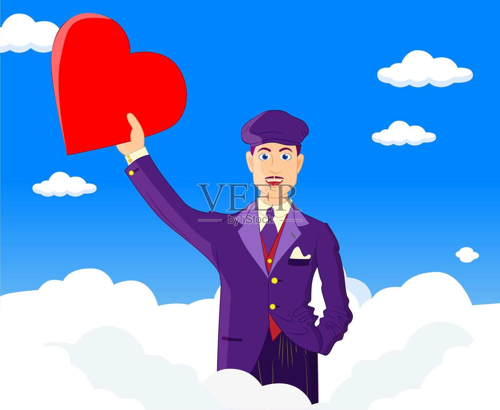 伟大的爱插画图片素材