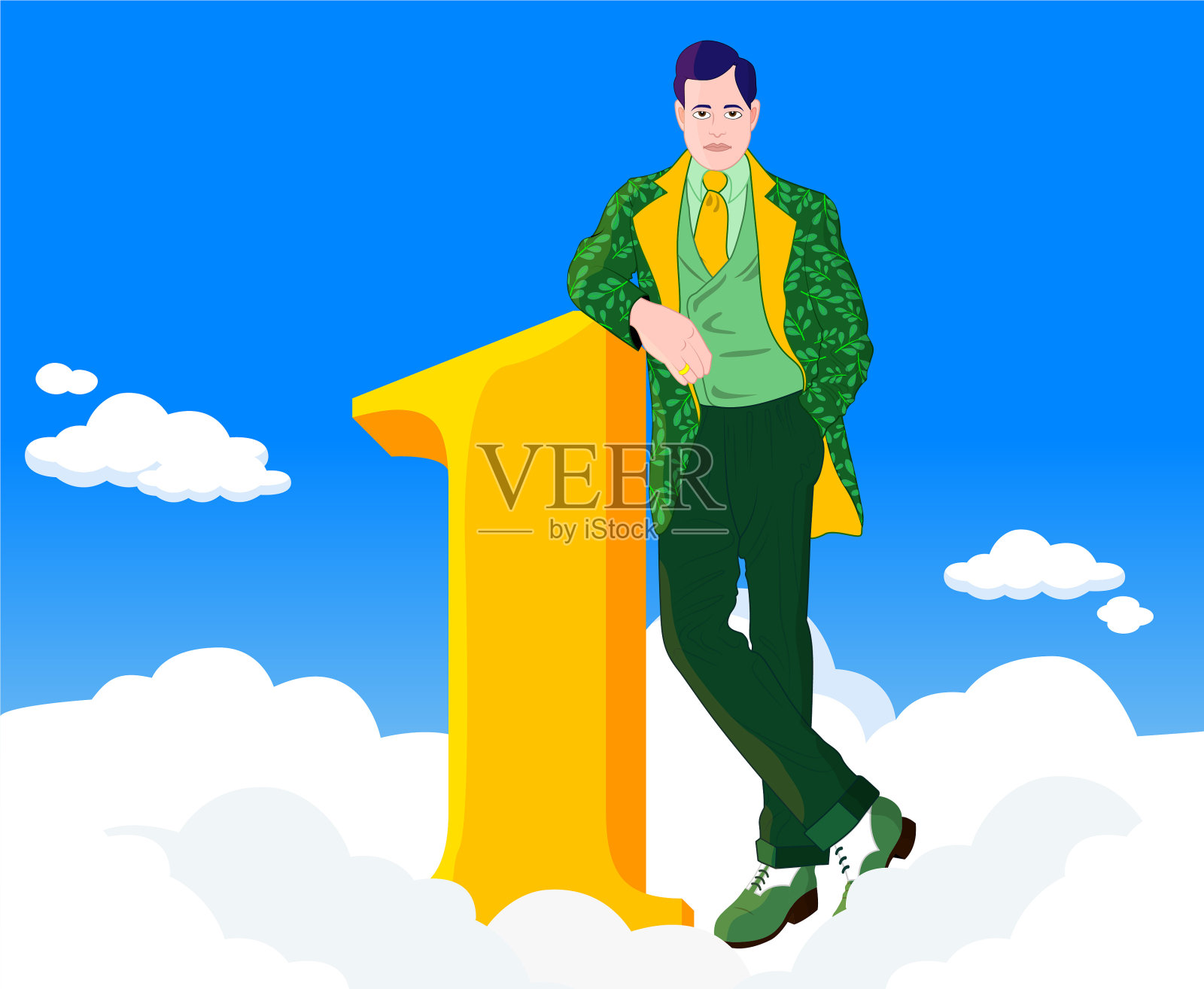 领袖插画图片素材