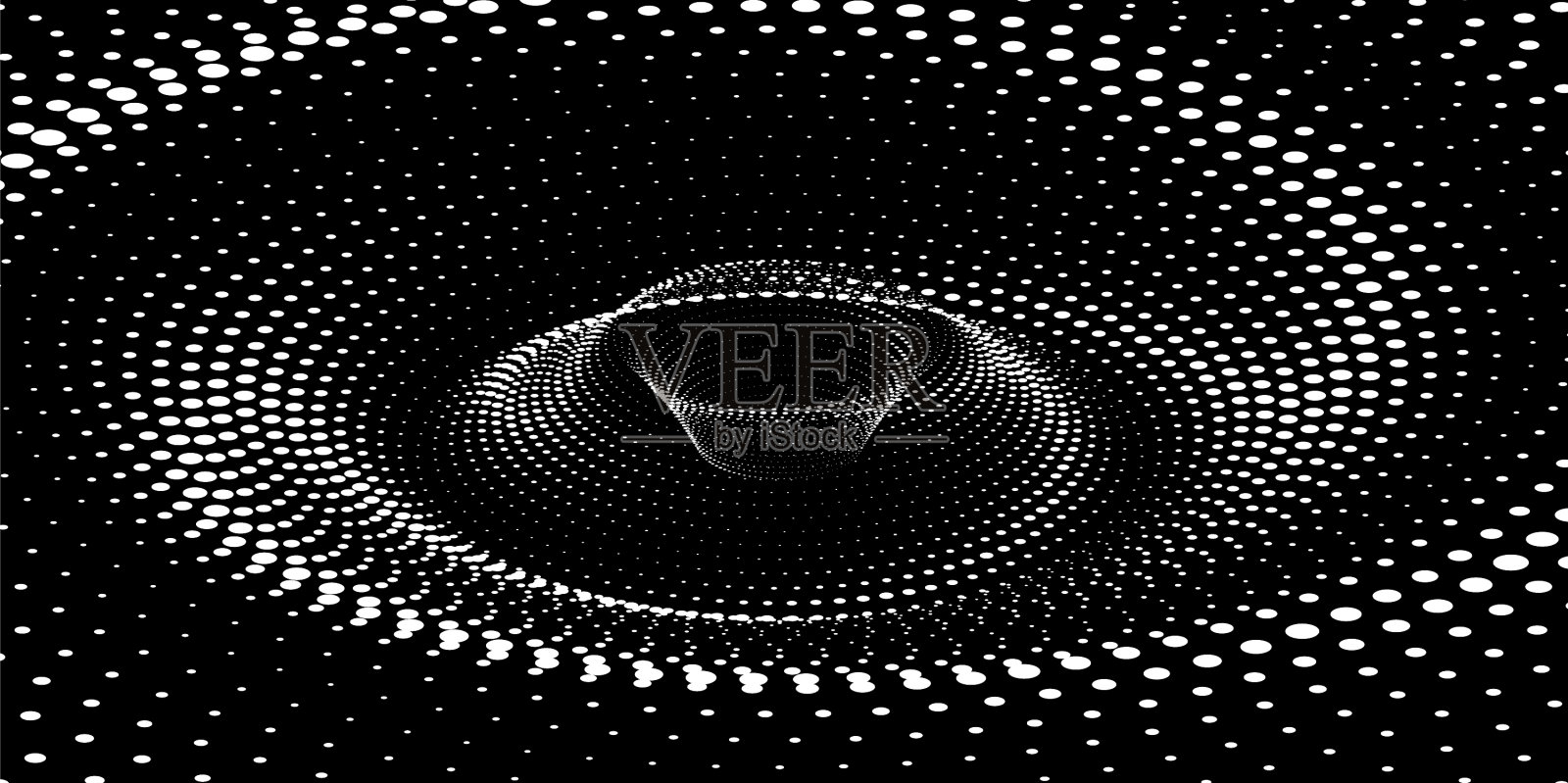 隧道或虫洞数字线框隧道3d插画图片素材