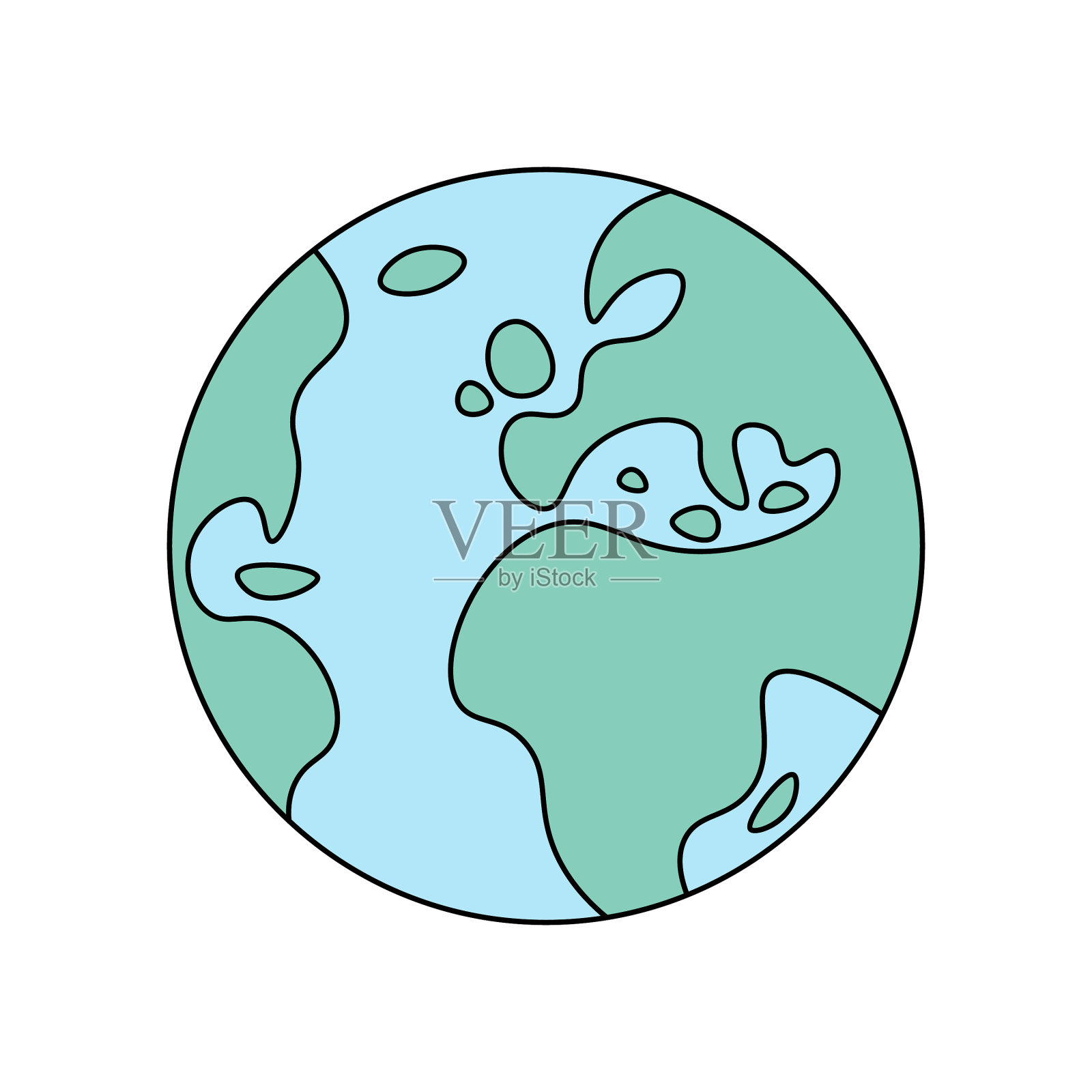 地球，欧洲和非洲插画图片素材