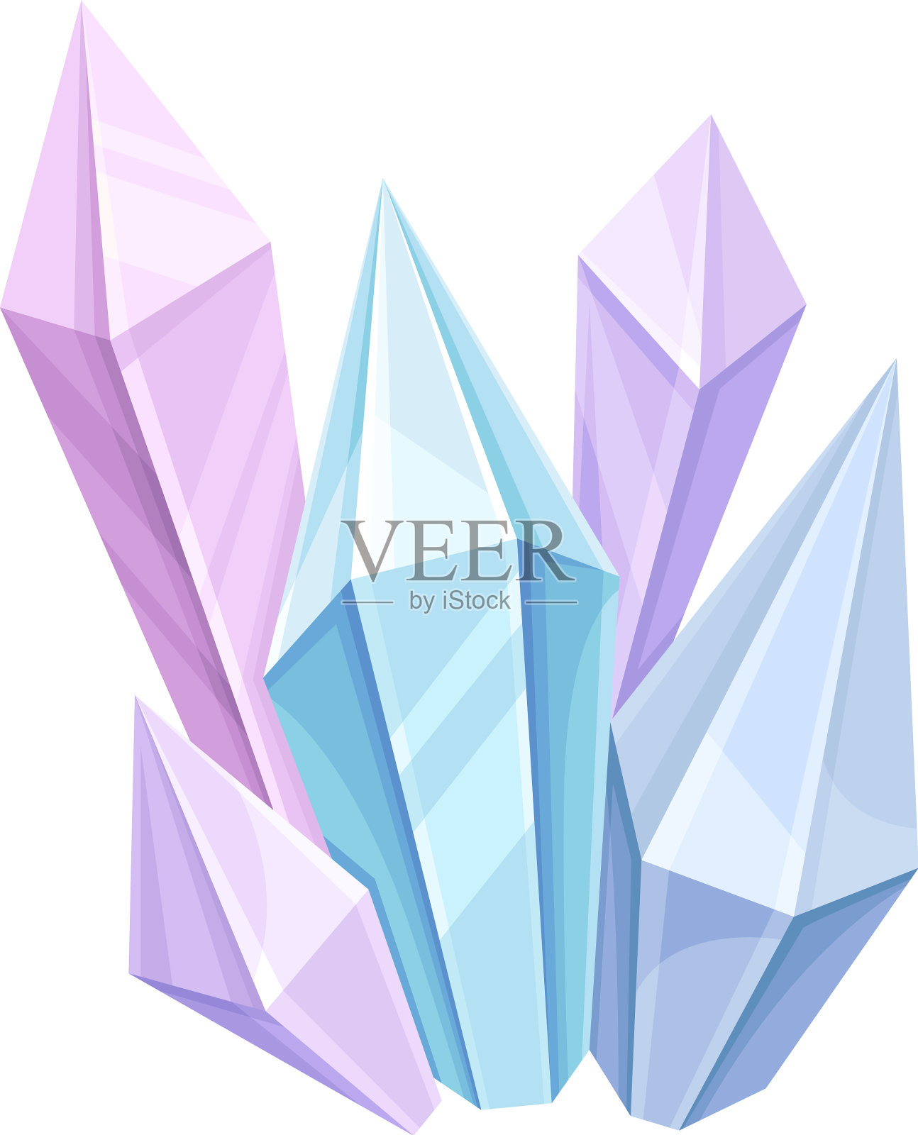 神奇水晶宝石石卡通插画图片素材