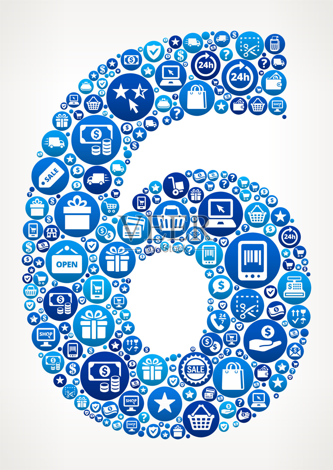 购物和电子商务图标模式插画图片素材