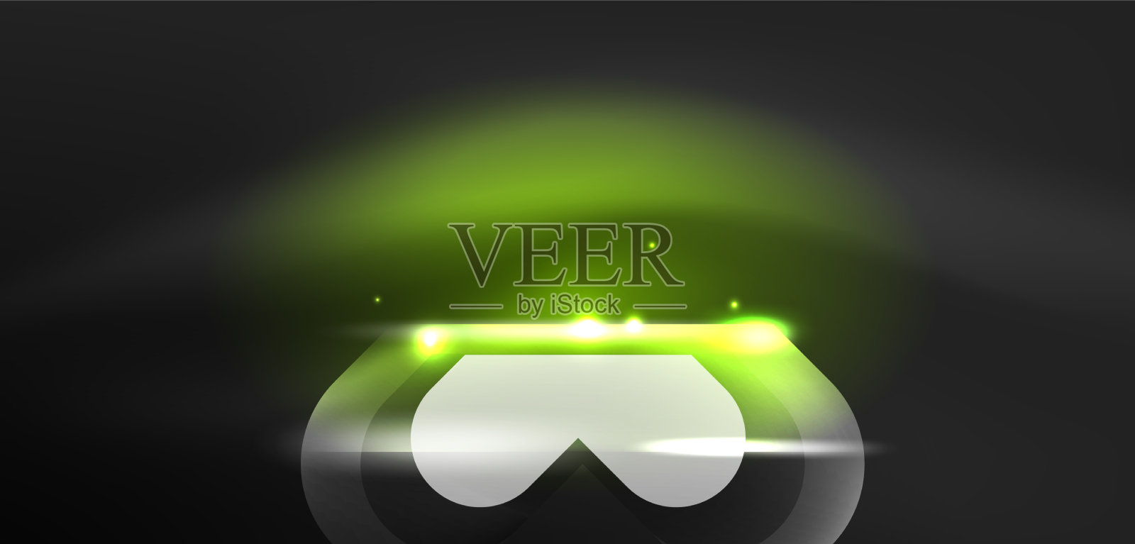 霓虹发光的几何形状抽象插画图片素材