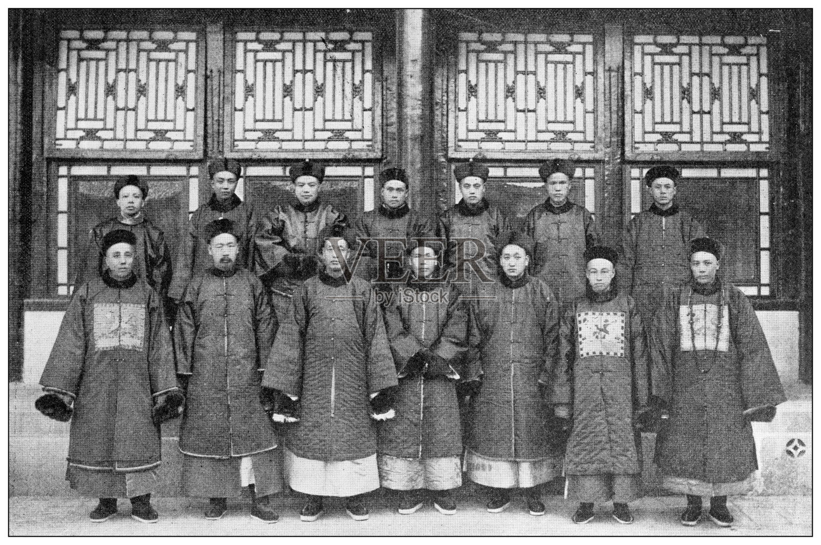 古色古香的图片:中国帝国大学插画图片素材