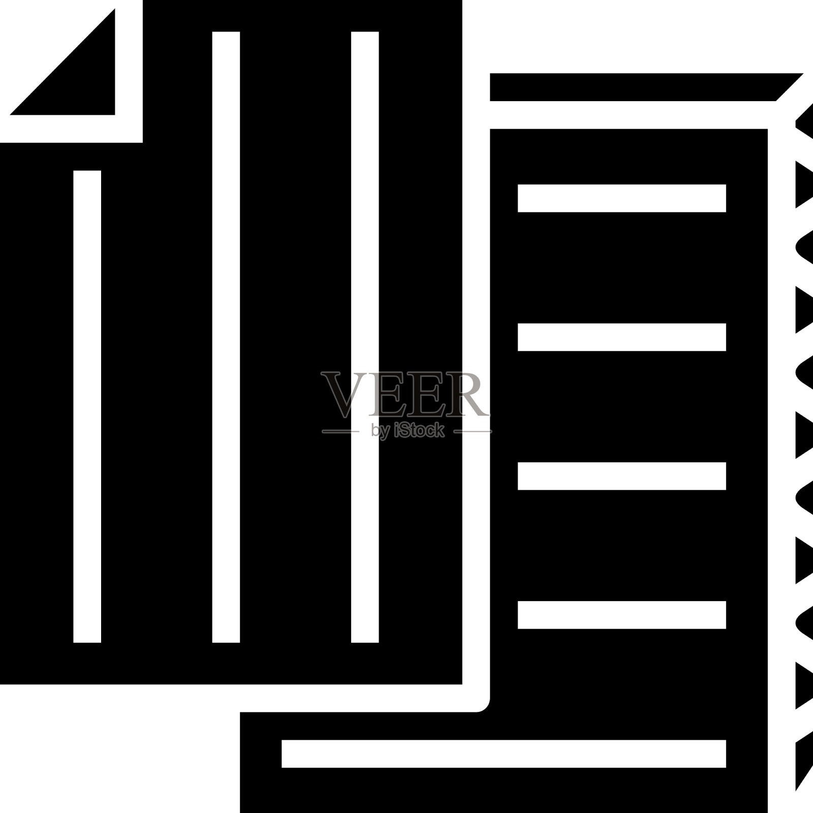 纸板纸列表字形图标插画图片素材