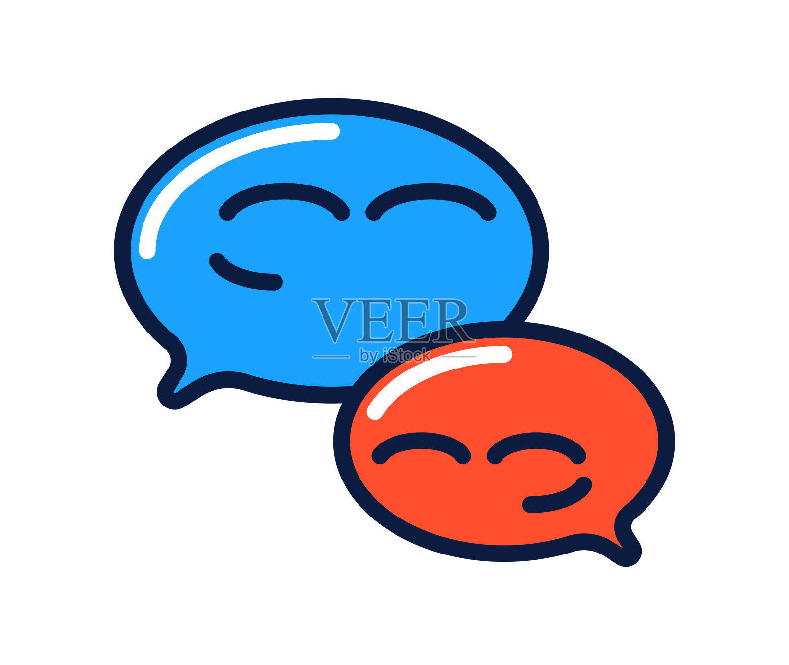 表情符号在线消息插画图片素材