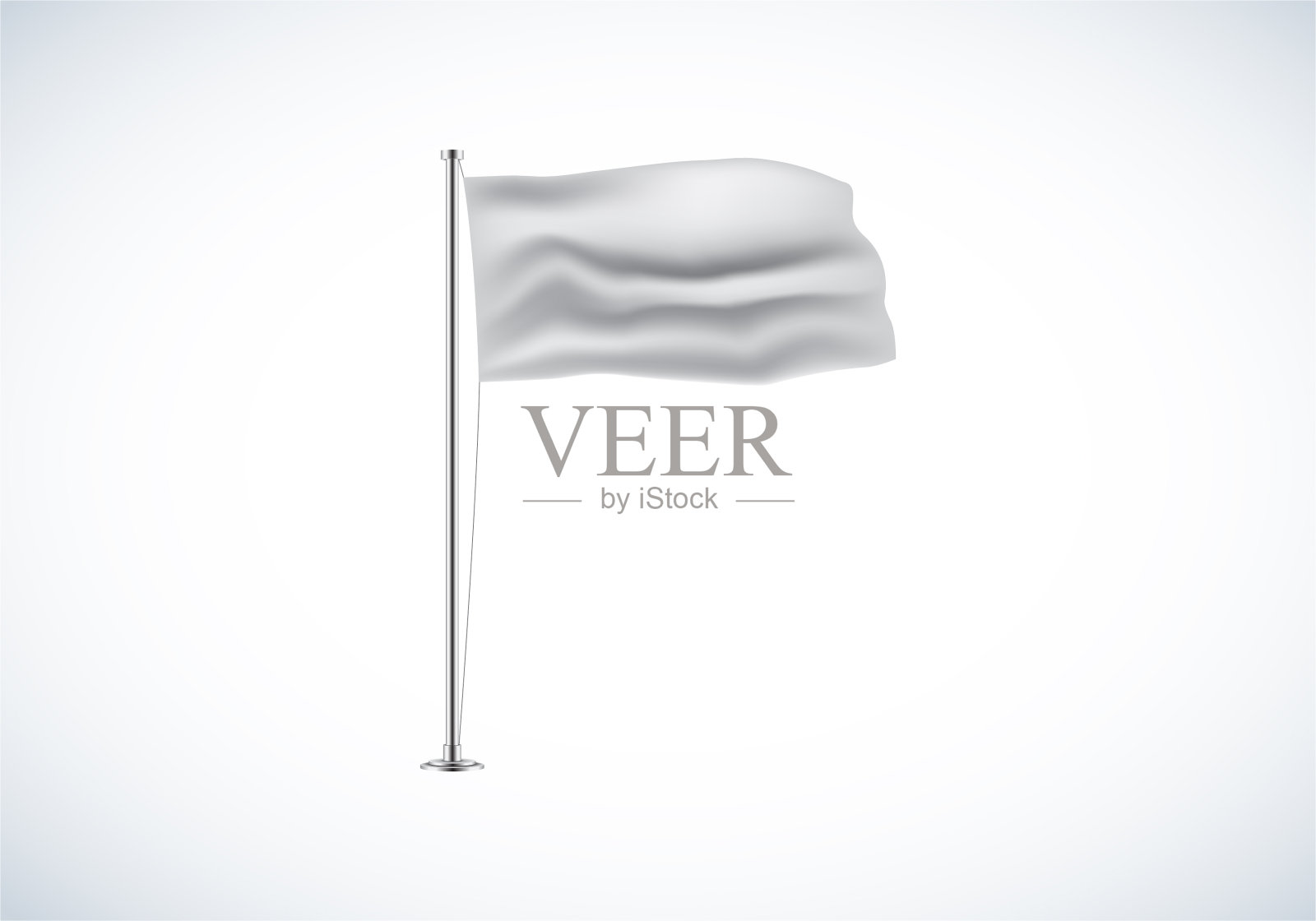 现实模板空白白旗矢量设计元素图片