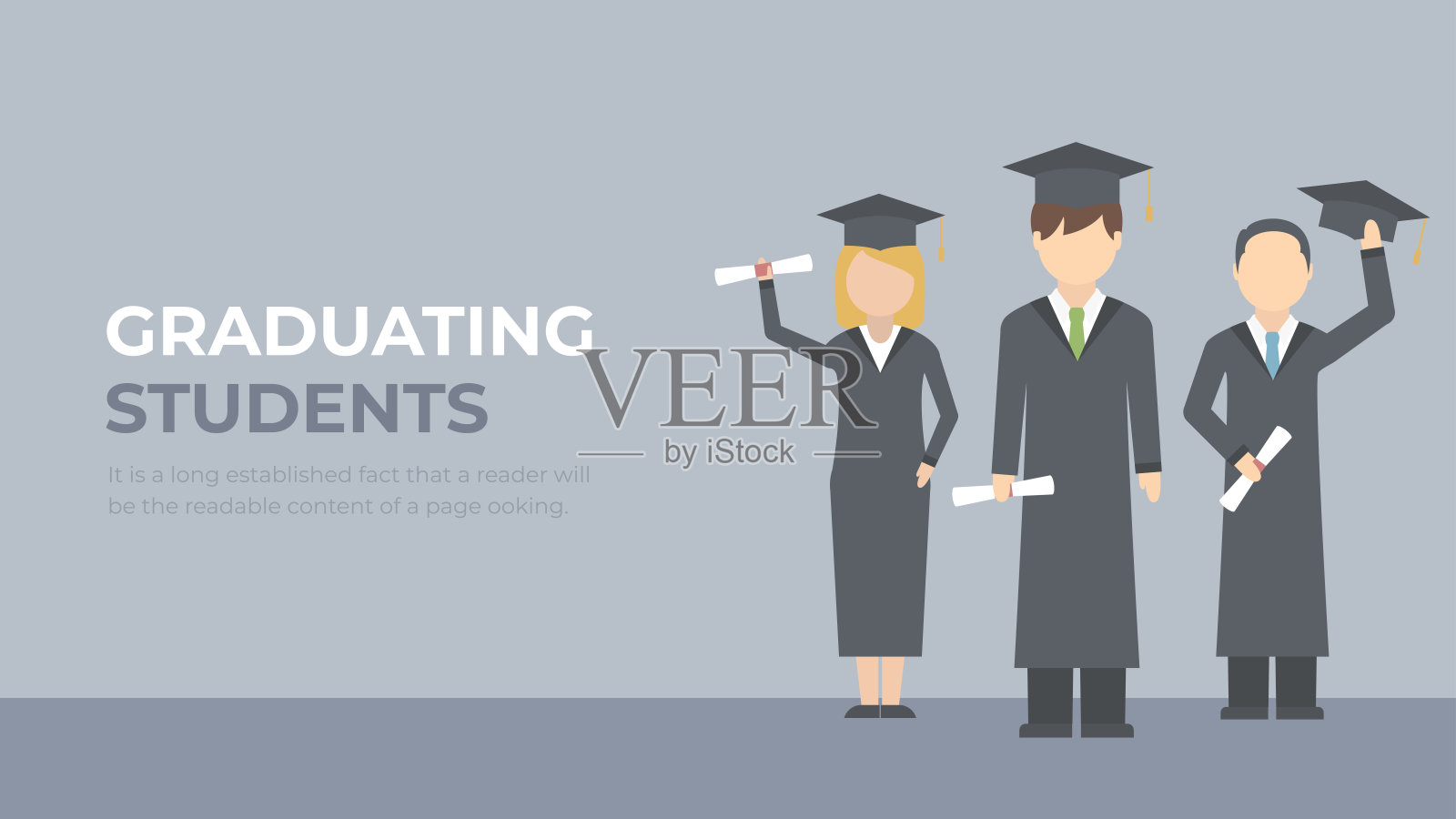 毕业的学生插画图片素材