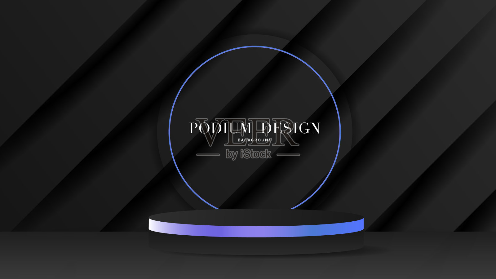 白色讲台展台产品显示彩色背景，插图3d矢量EPS 10插画图片素材