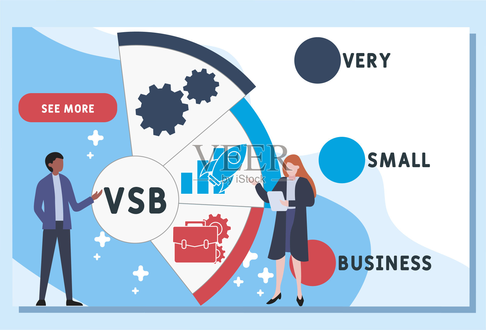 VSB -非常小的企业的缩写。插画图片素材