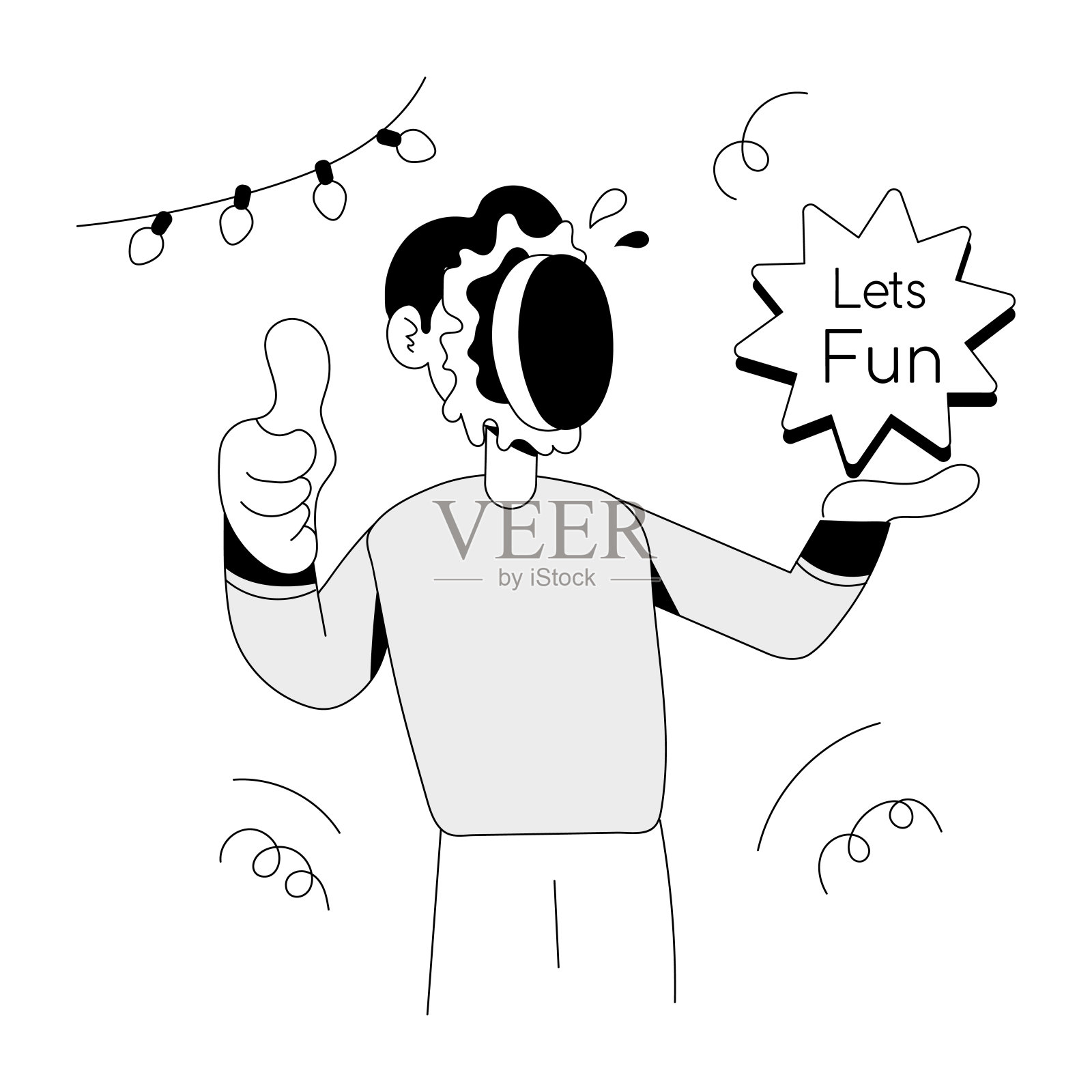 派的恶作剧插画图片素材