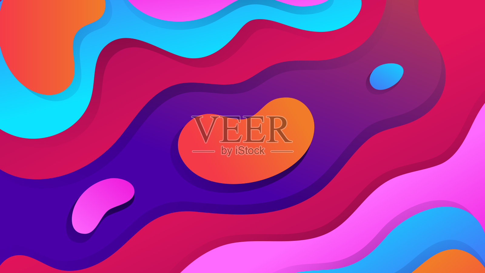 最小几何背景。动态形状组成。插画图片素材