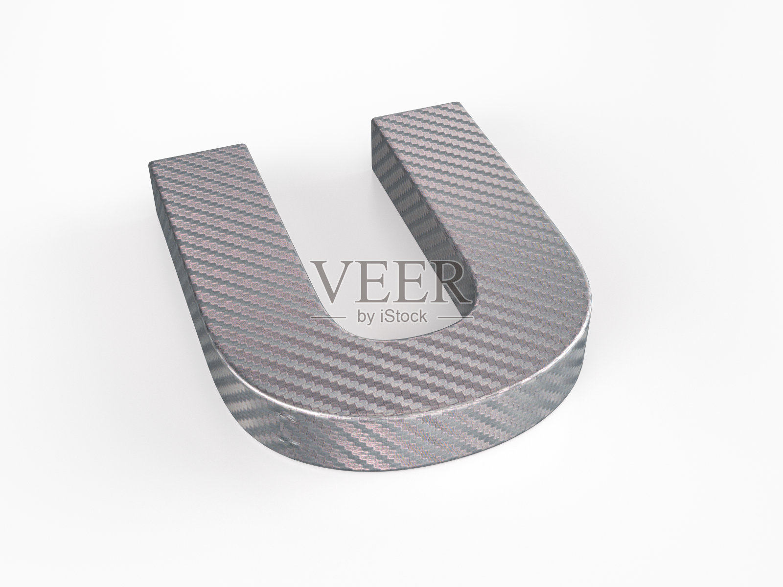 全息箔字母U照片摄影图片