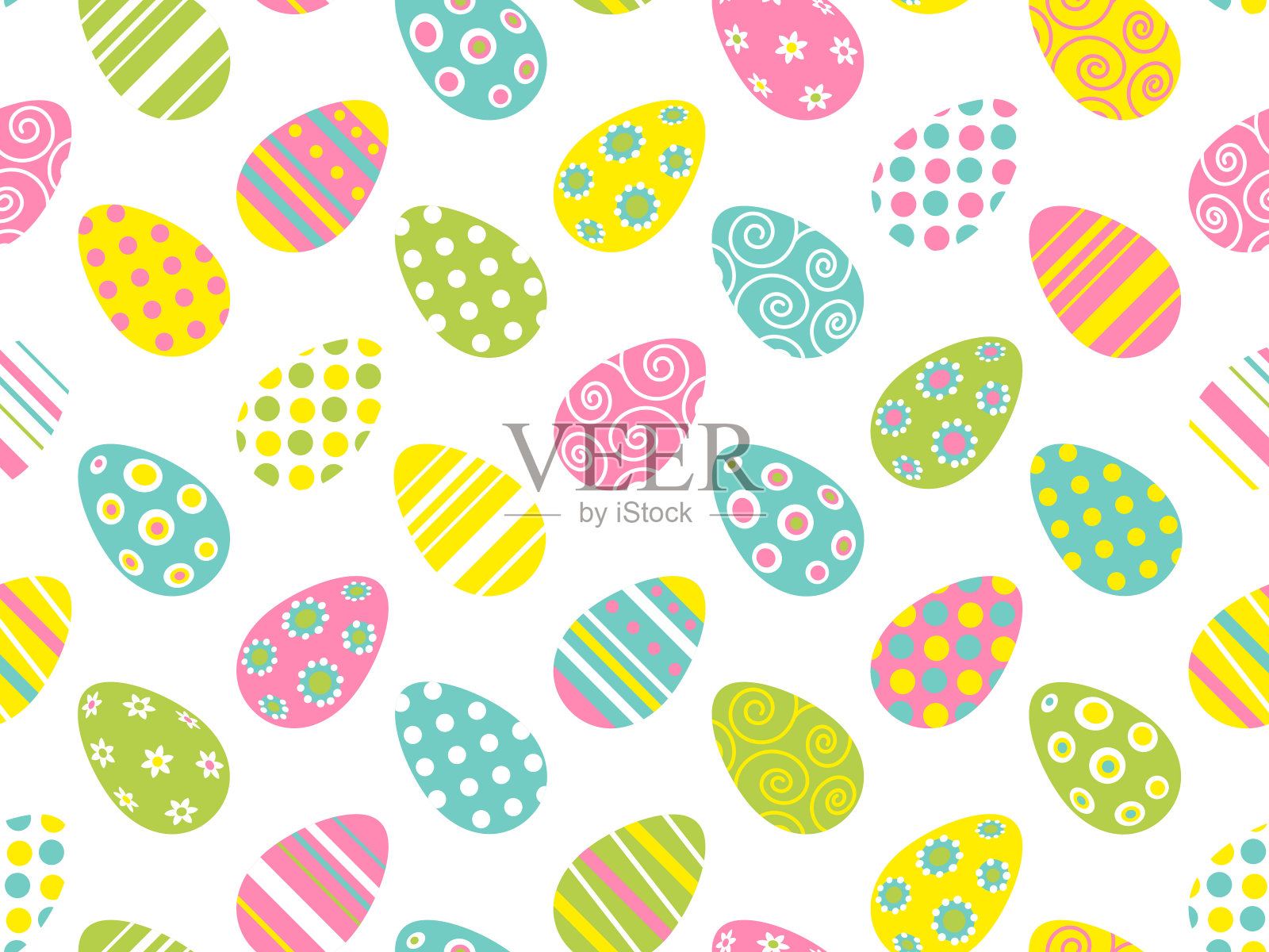 复活节彩蛋的模式插画图片素材