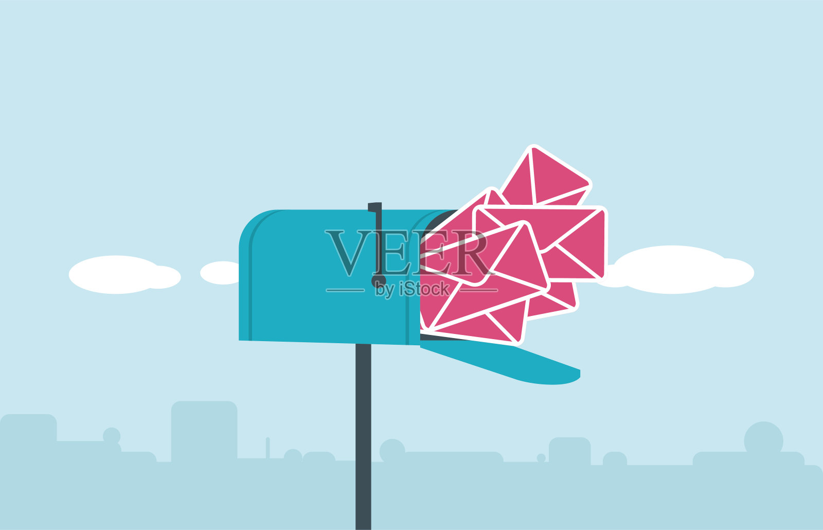 垃圾邮件插画图片素材