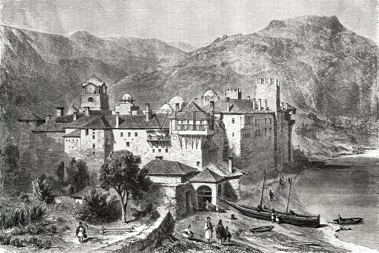 东正修道院插画图片素材