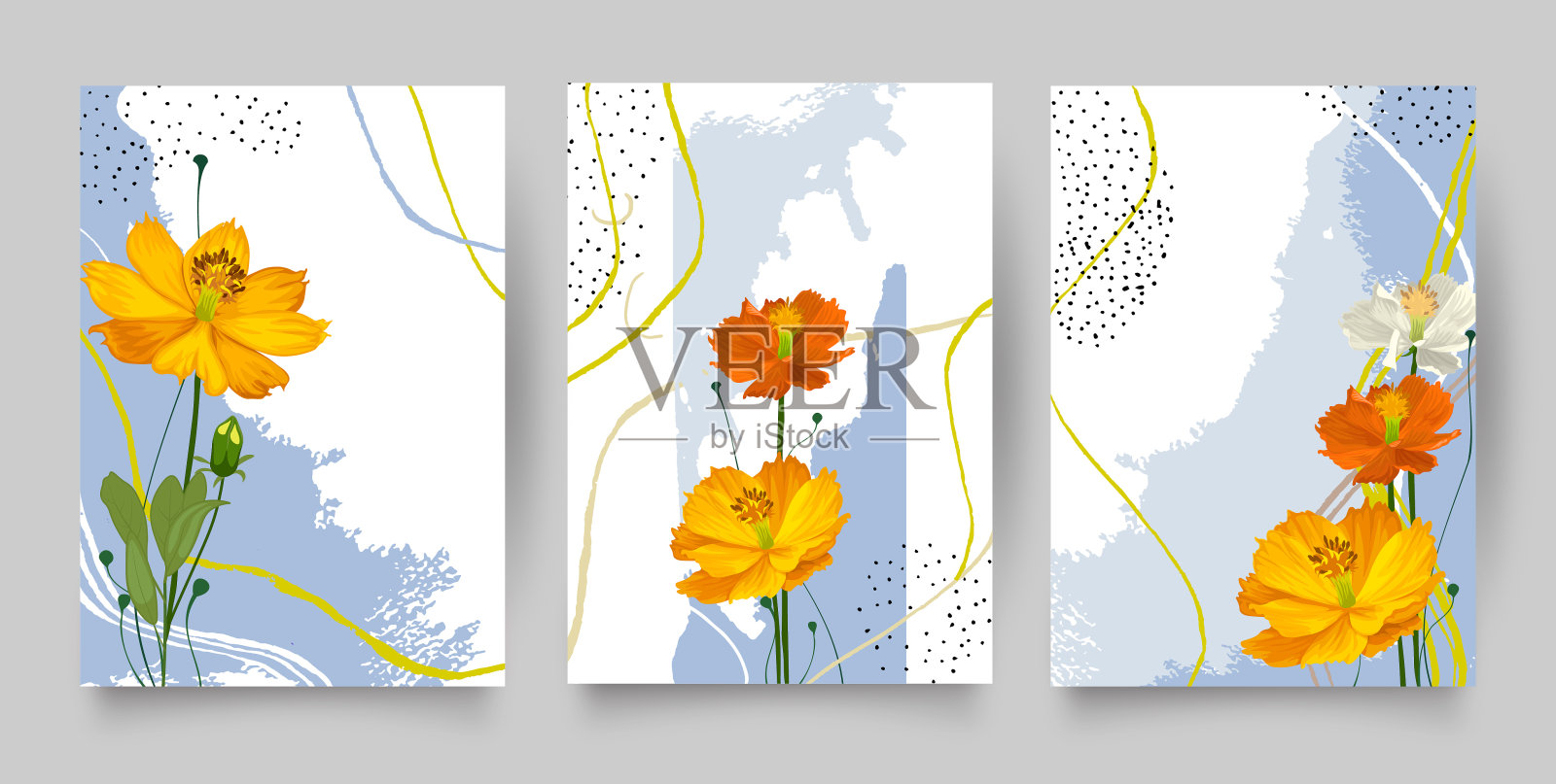 植物墙艺术矢量集。金叶线艺术绘画与水彩。抽象植物艺术设计的墙框印刷品，帆布印刷品，海报，家装，封面，壁纸。插画图片素材