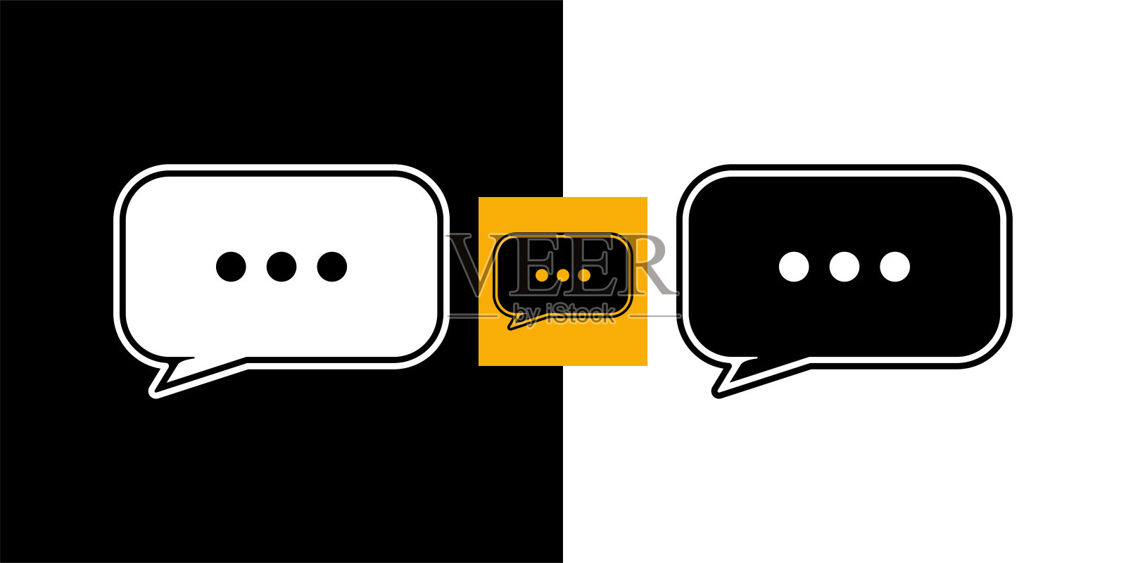 语音气泡图标。插画图片素材