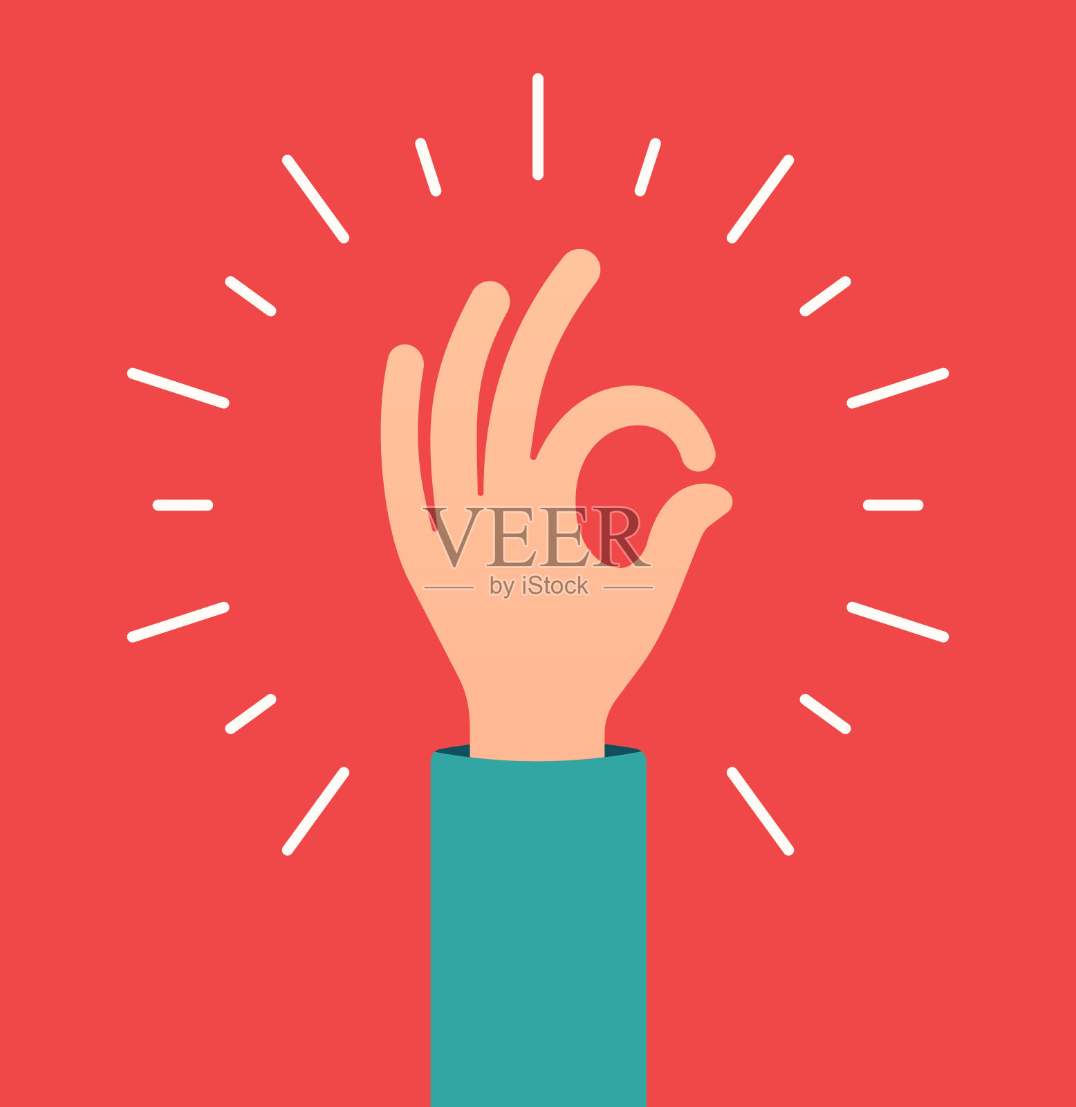 好的手象征插画图片素材