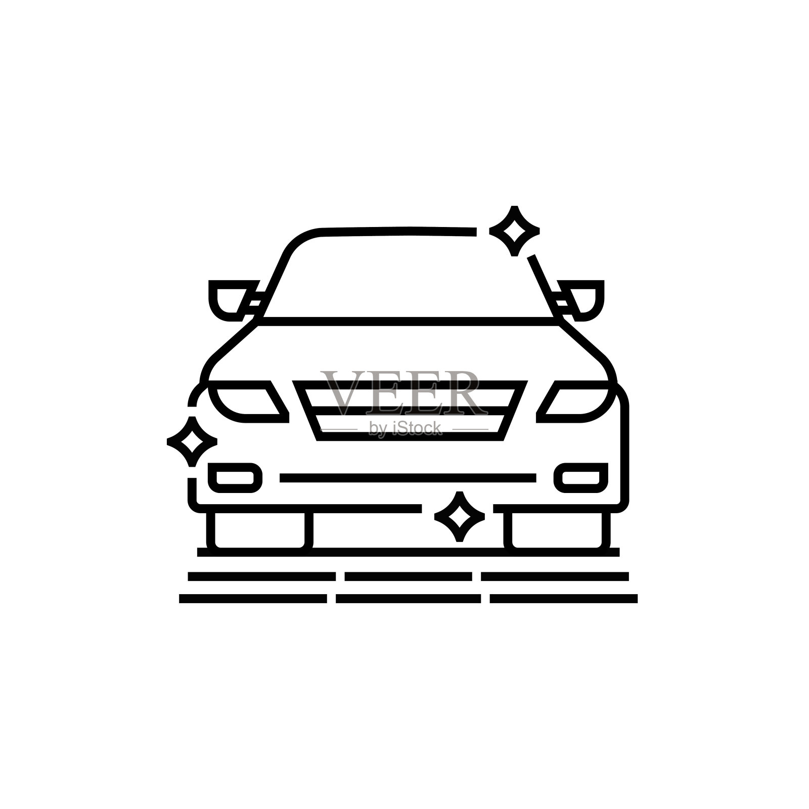 洗车线图标插画图片素材