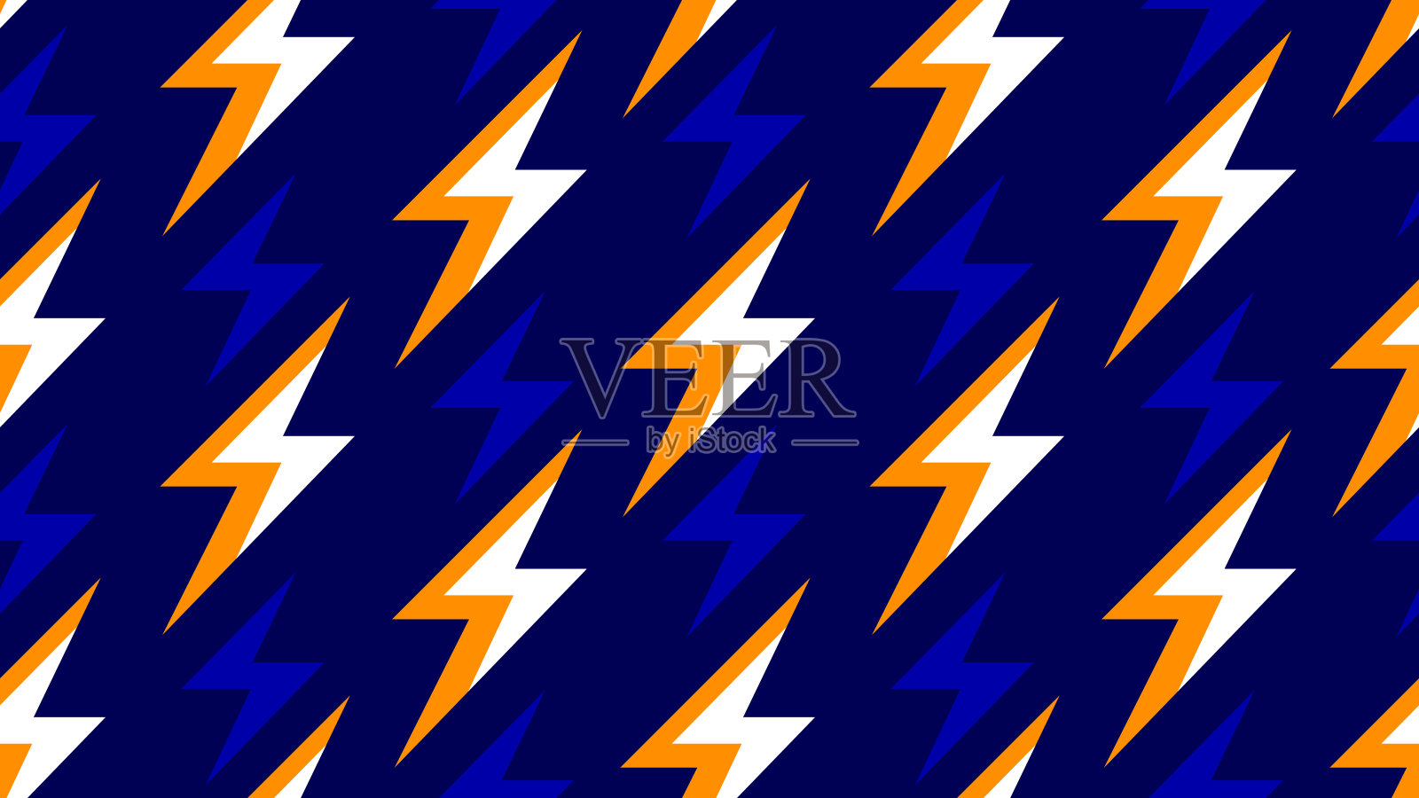 简单明亮无缝插图-闪电。插画图片素材