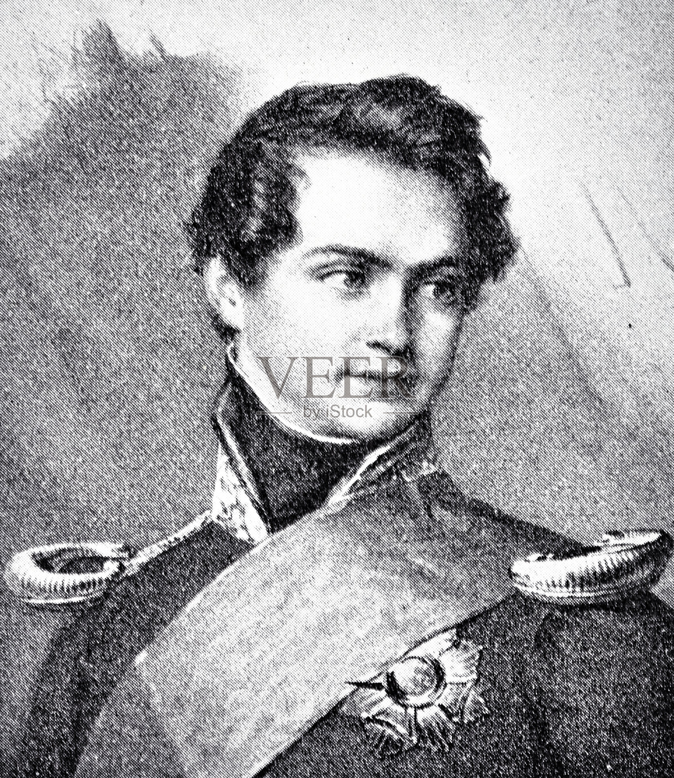 奥托一世，希腊国王插画图片素材