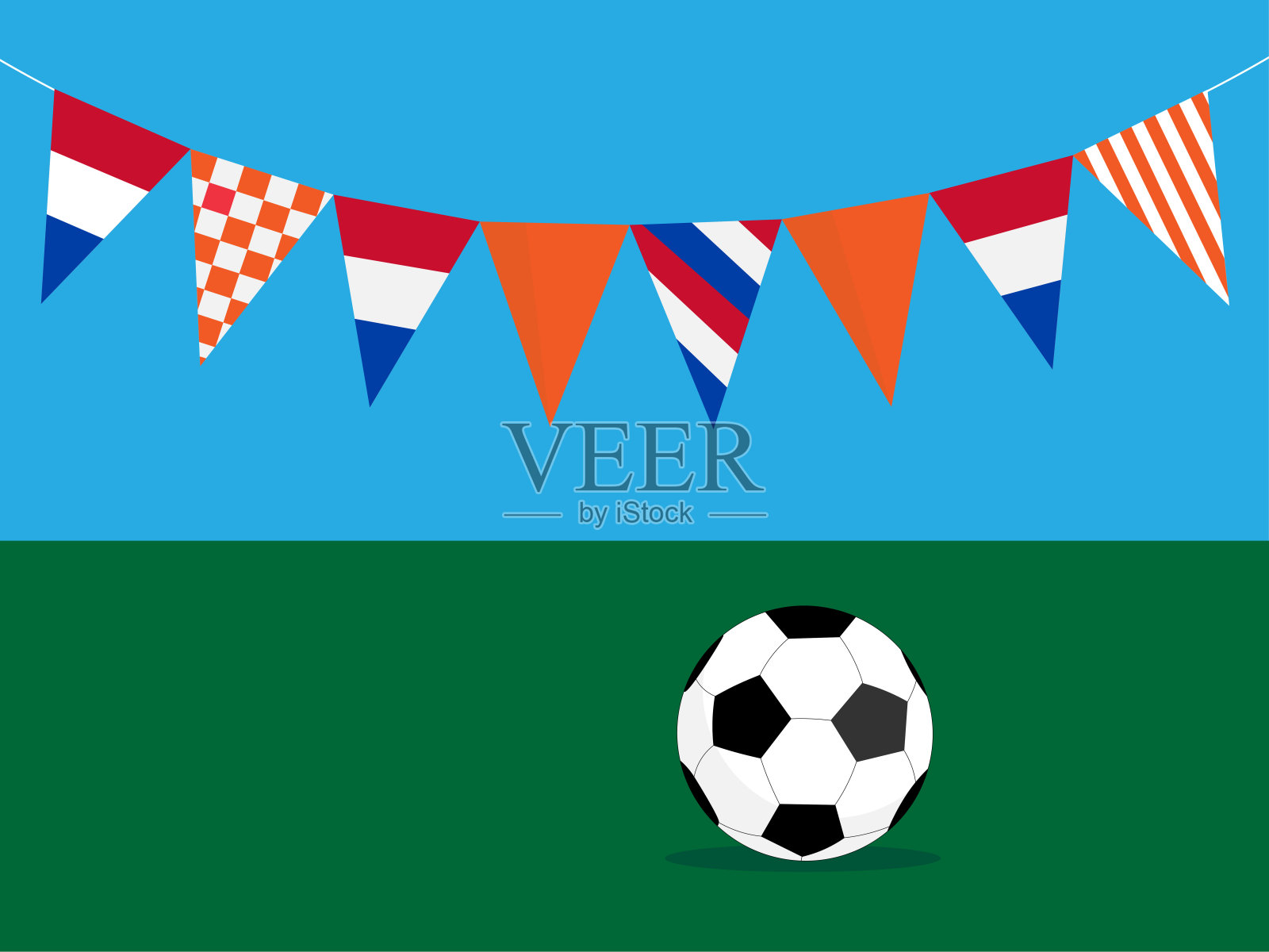 荷兰足球插画图片素材