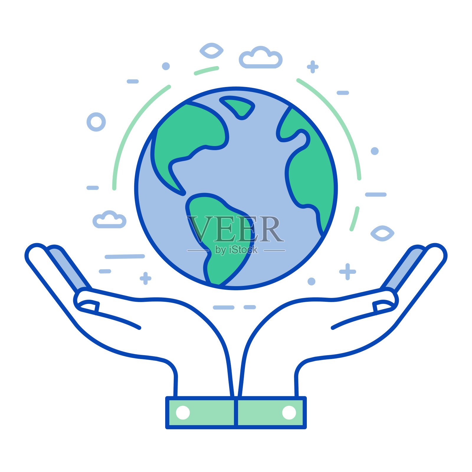 行星拯救地球保护图标在线艺术插画图片素材