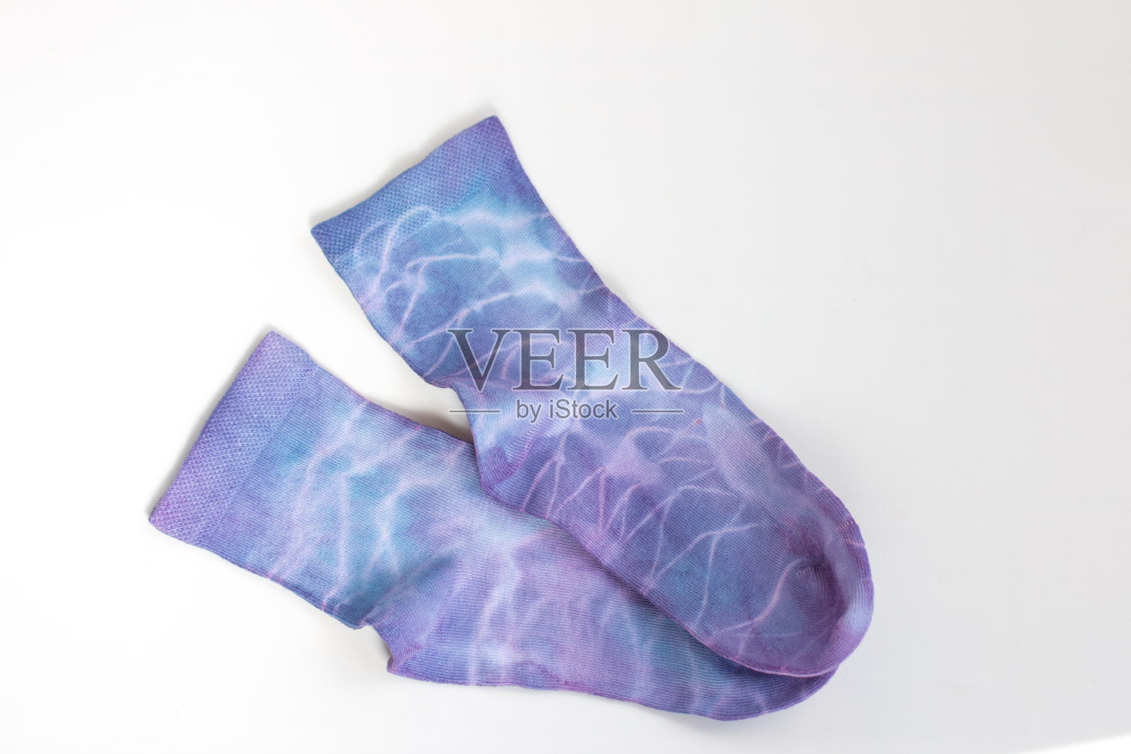 女士扎染风格袜子照片摄影图片