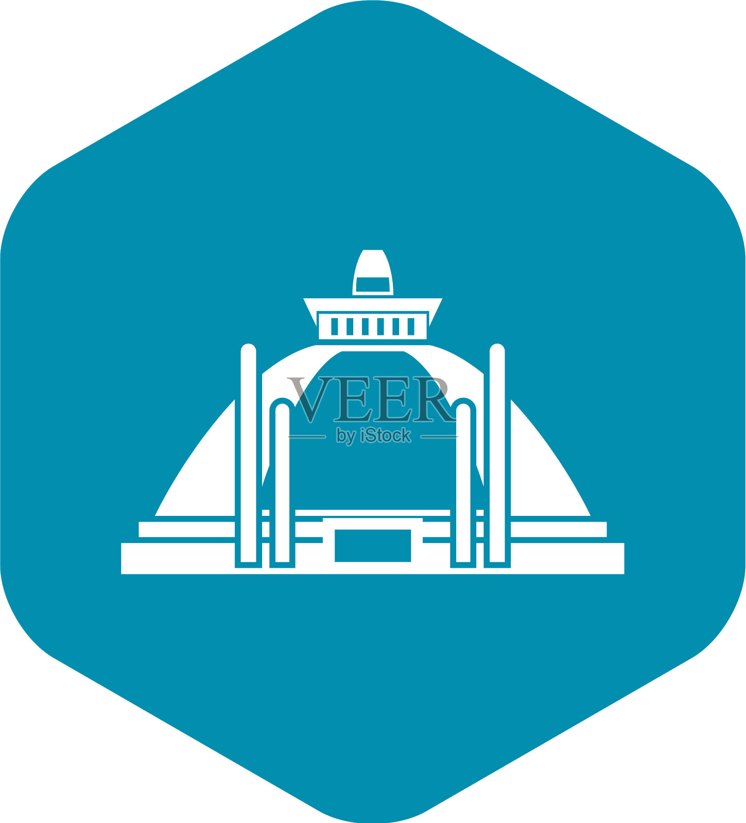 Polonnaruwa古塔图标风格简单插画图片素材