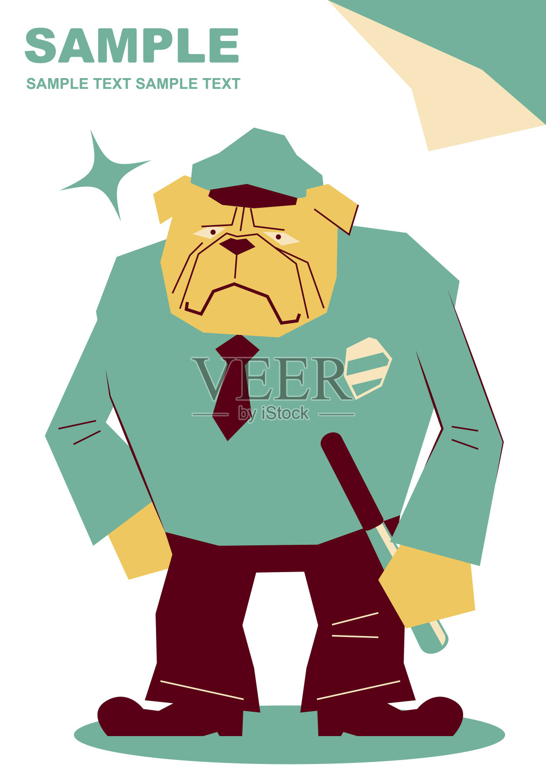 警犬身穿警服设计元素图片