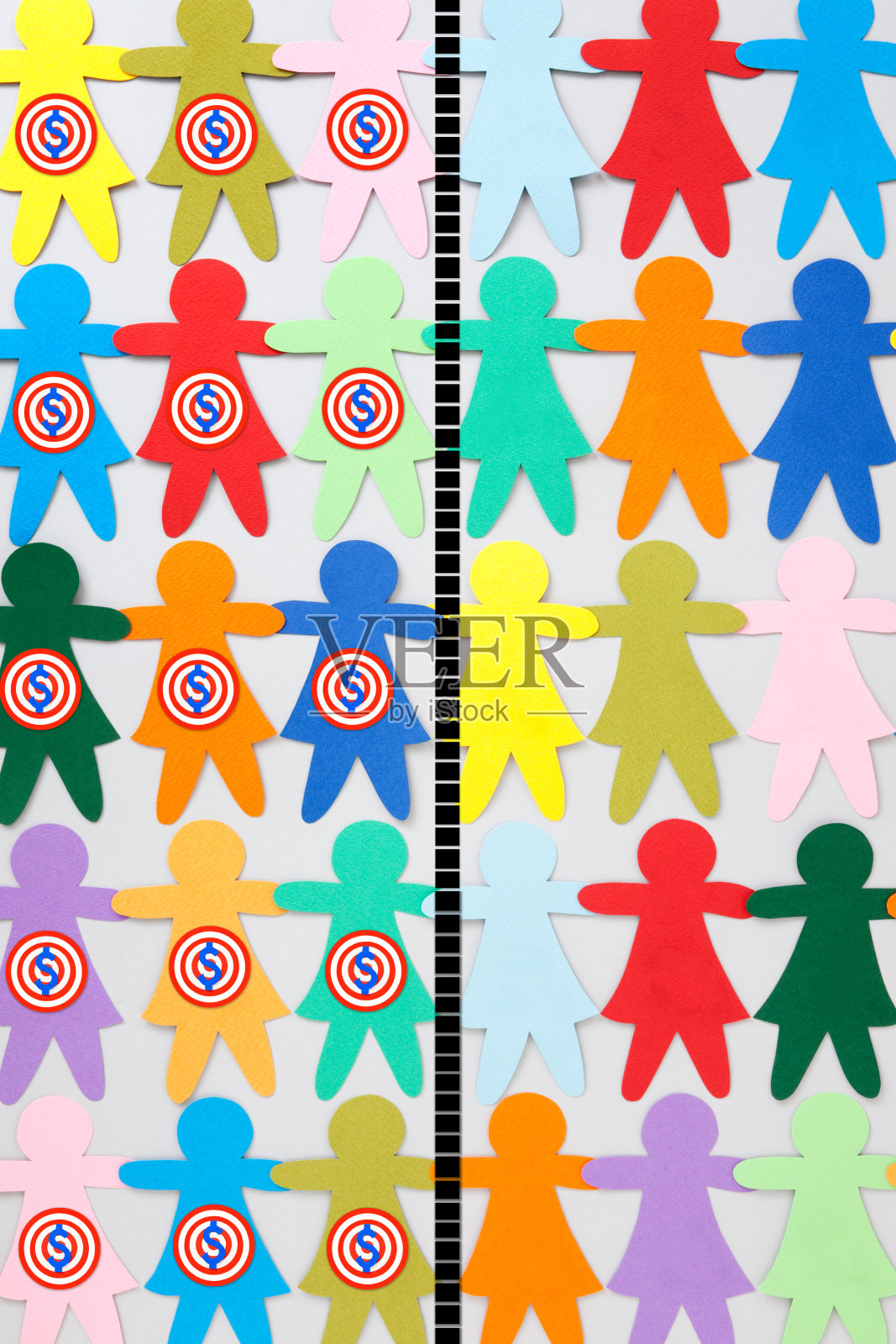 分离美元目标女孩插画图片素材