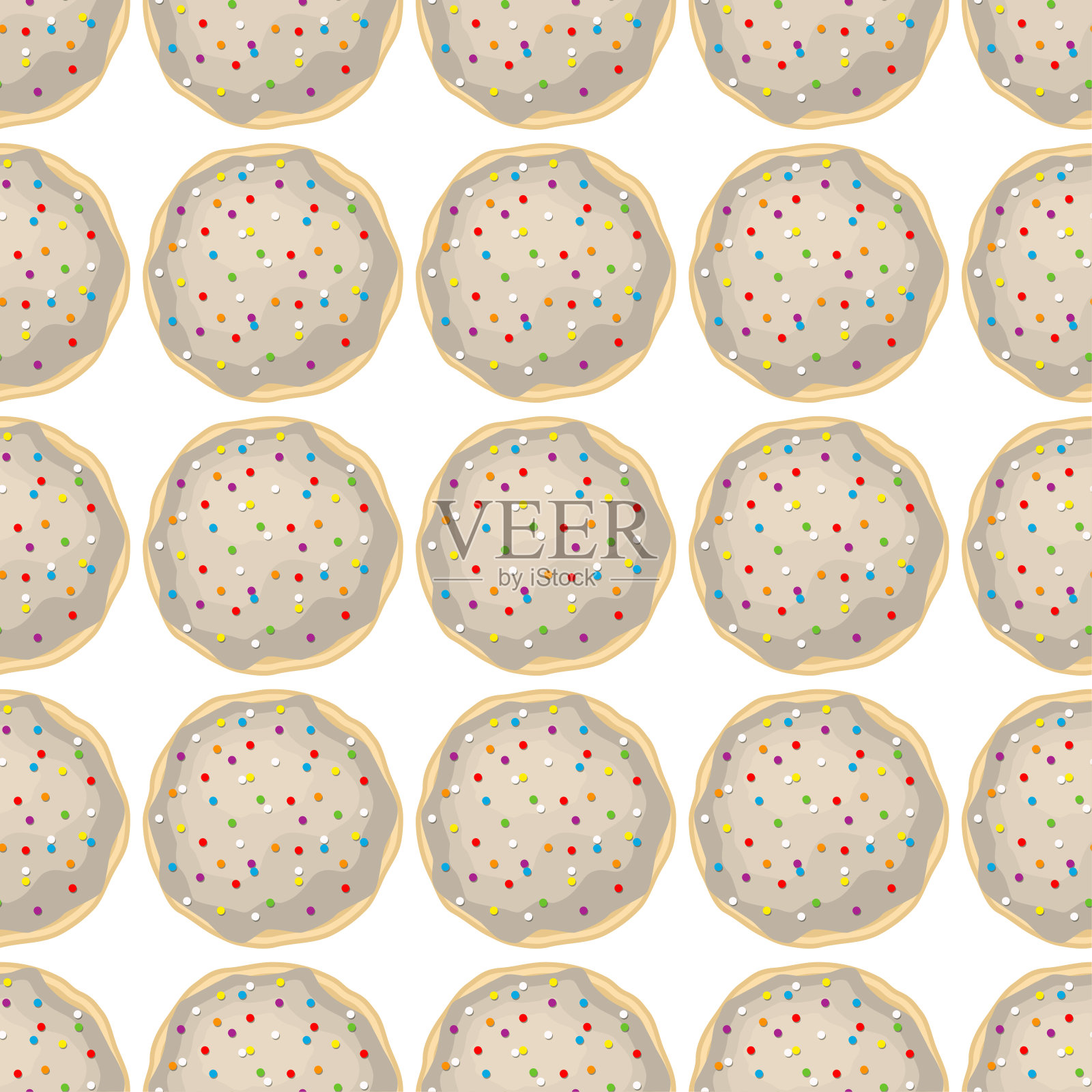 图案自制饼干不同口味的糕点饼干插画图片素材