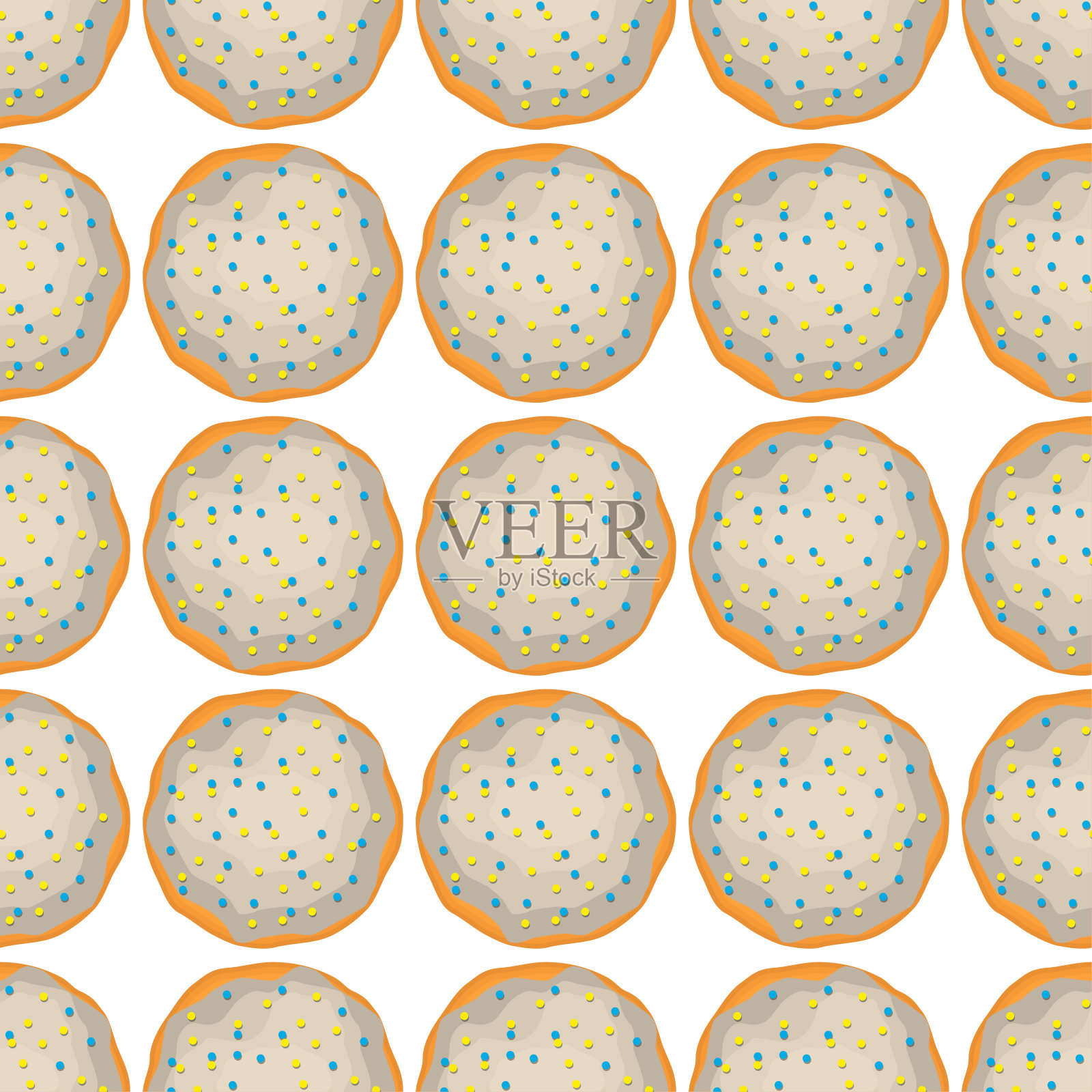 图案自制饼干不同口味的糕点饼干插画图片素材