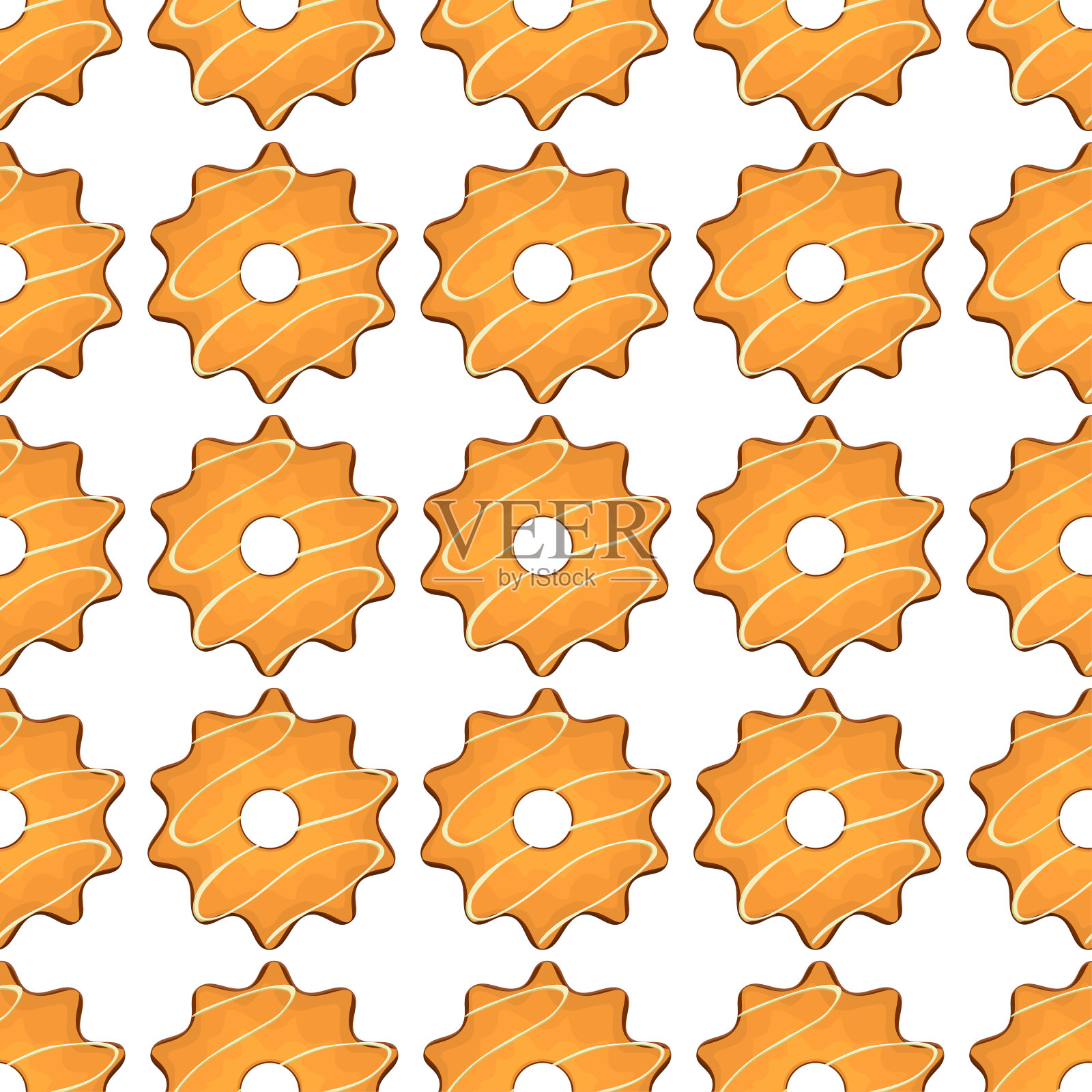 图案自制饼干不同口味的糕点饼干插画图片素材