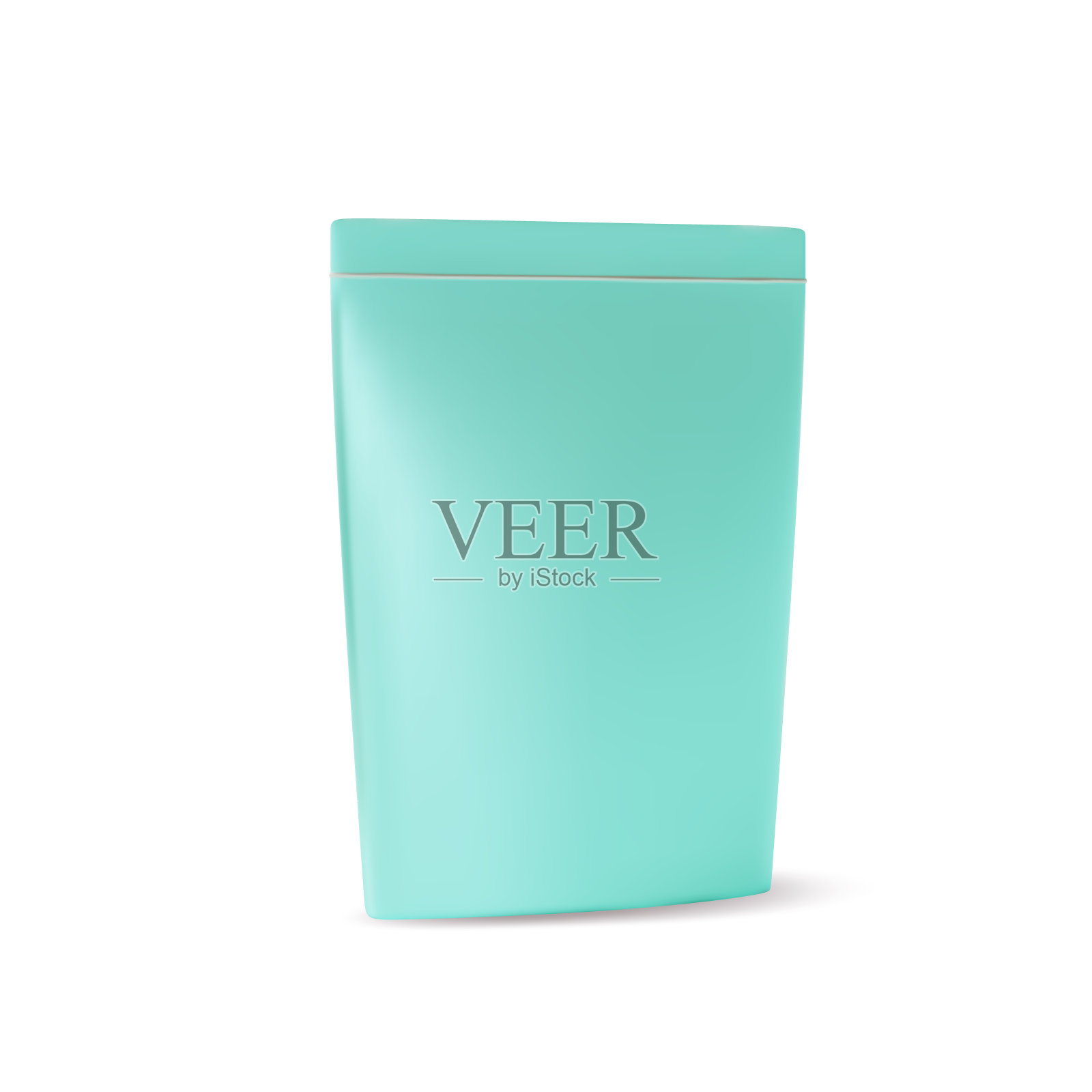 3d Doypack袋包装模型与螺旋盖卡通风格。向量插画图片素材